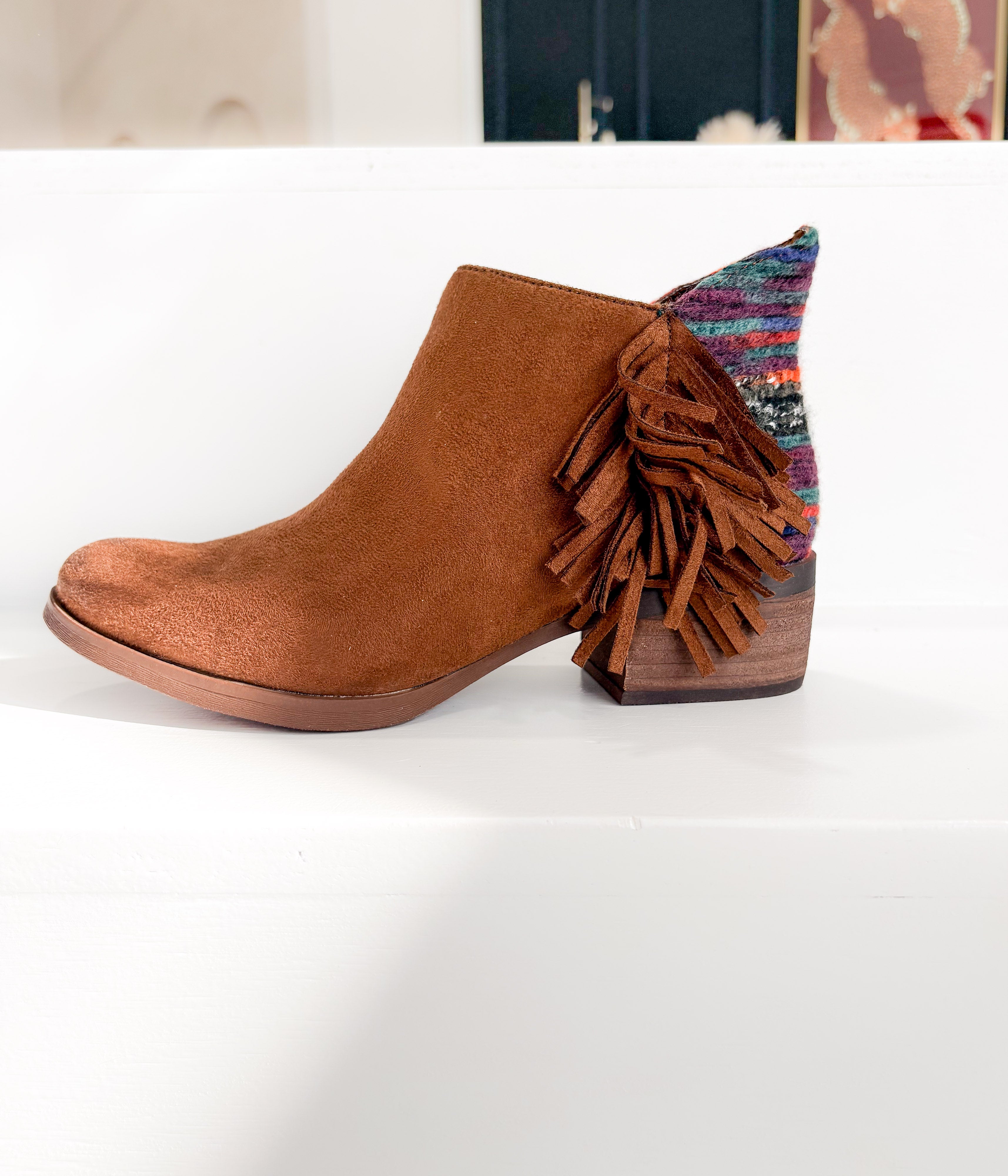 Etty Fringe Ankle Boot in Tan - Rural Haze