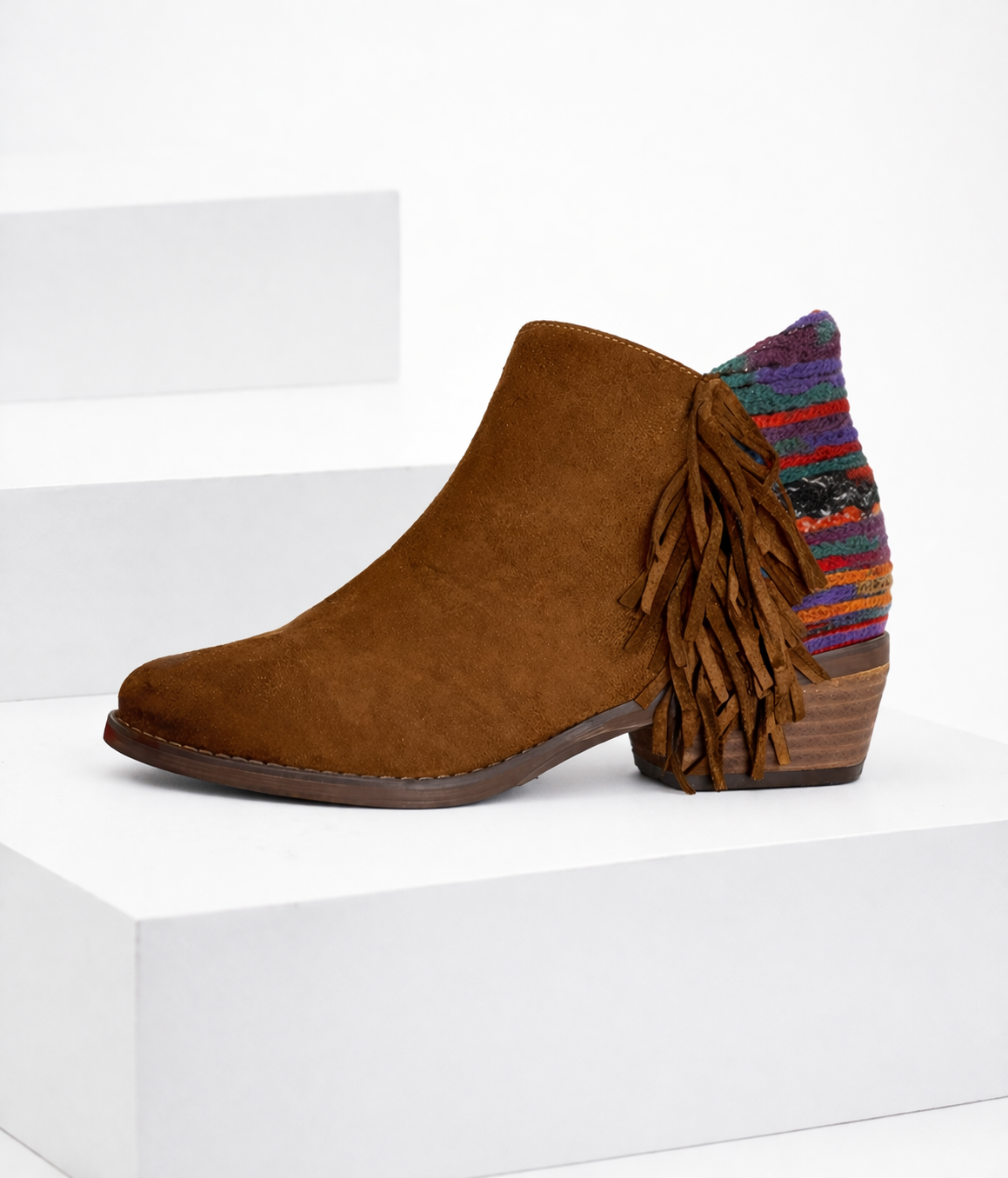 Etty Fringe Ankle Boot in Tan - Rural Haze