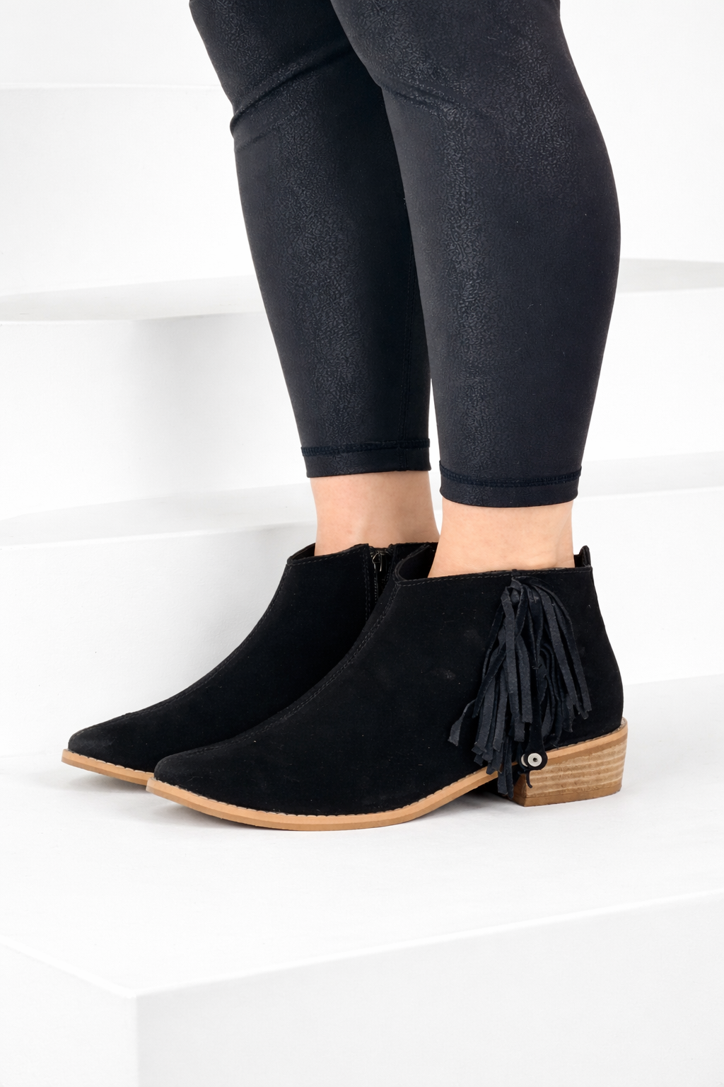 Frenchy Suede Boot in Black - Rural Haze