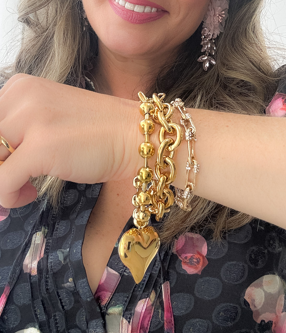 Liv Large Chain Bracelet in Gold - Rural Haze