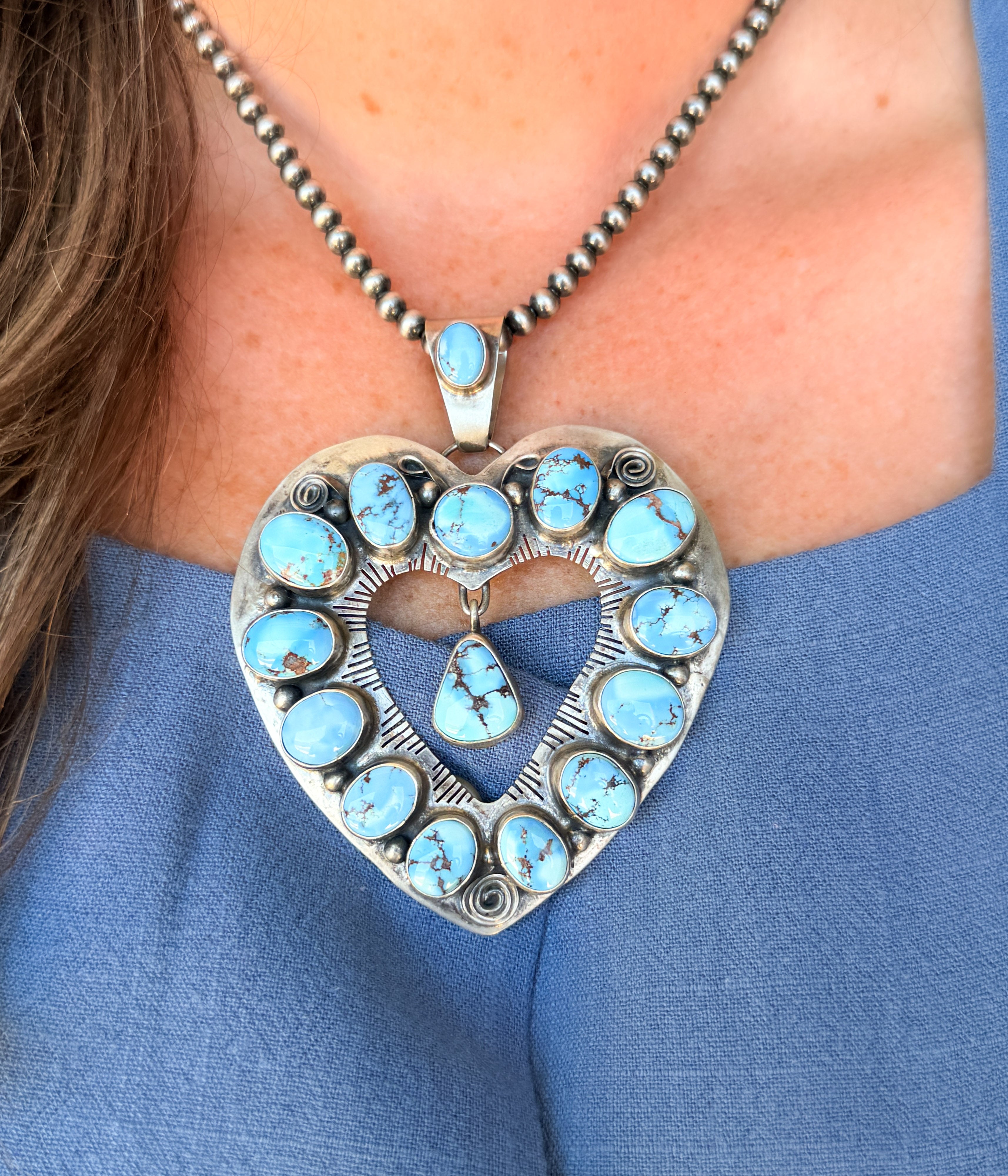 Golden Hills Heart Mega Pendant