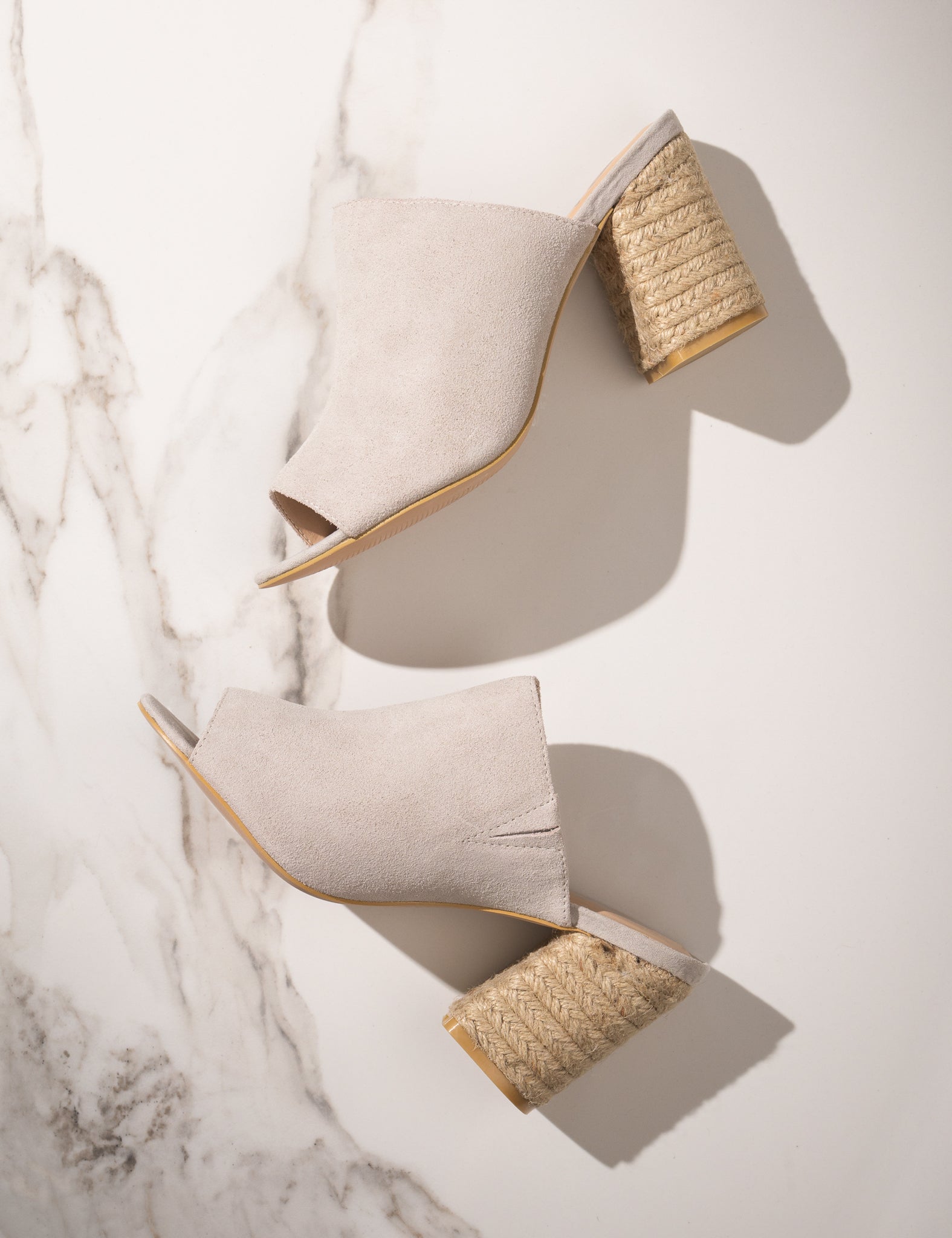Helena Heeled Sandal in Ice Suede - Rural Haze