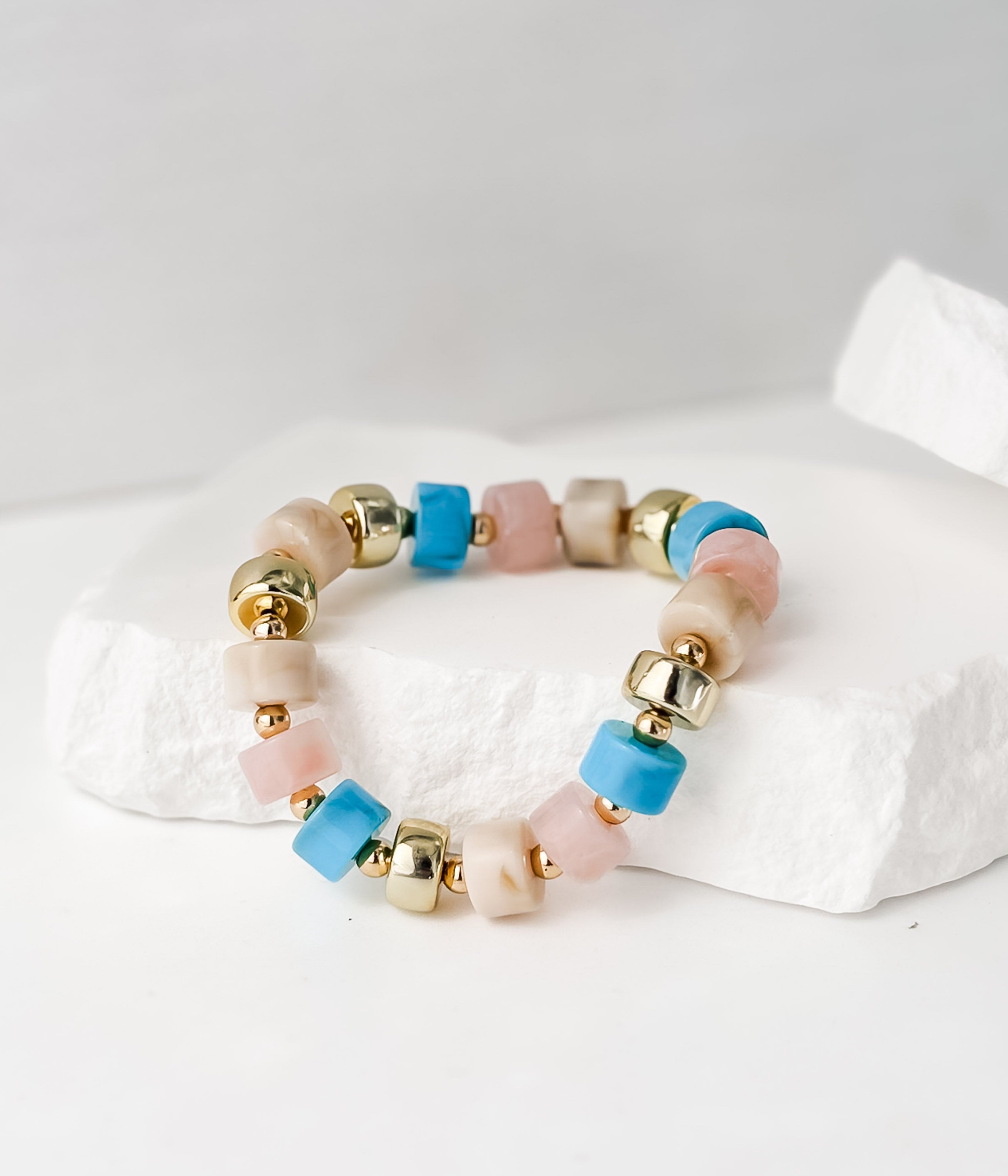 Pastel Beaded Stretch Bracelet