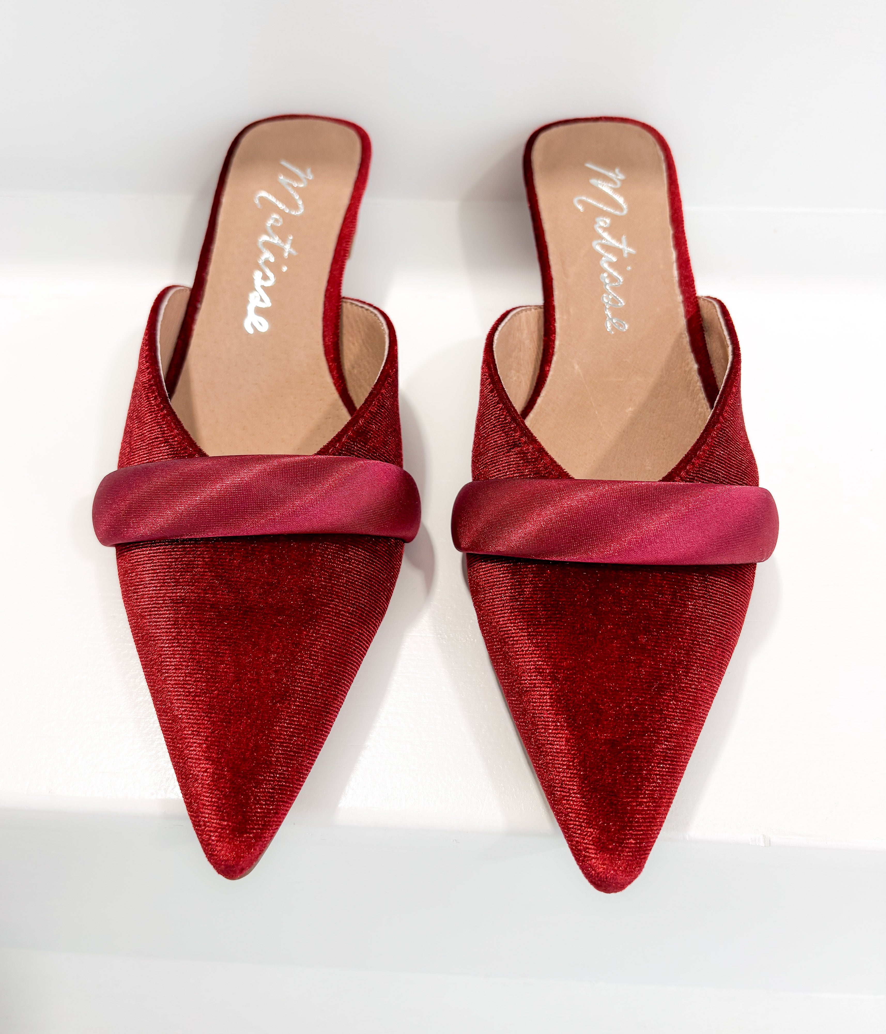 Kellan Heeled Mule in Red