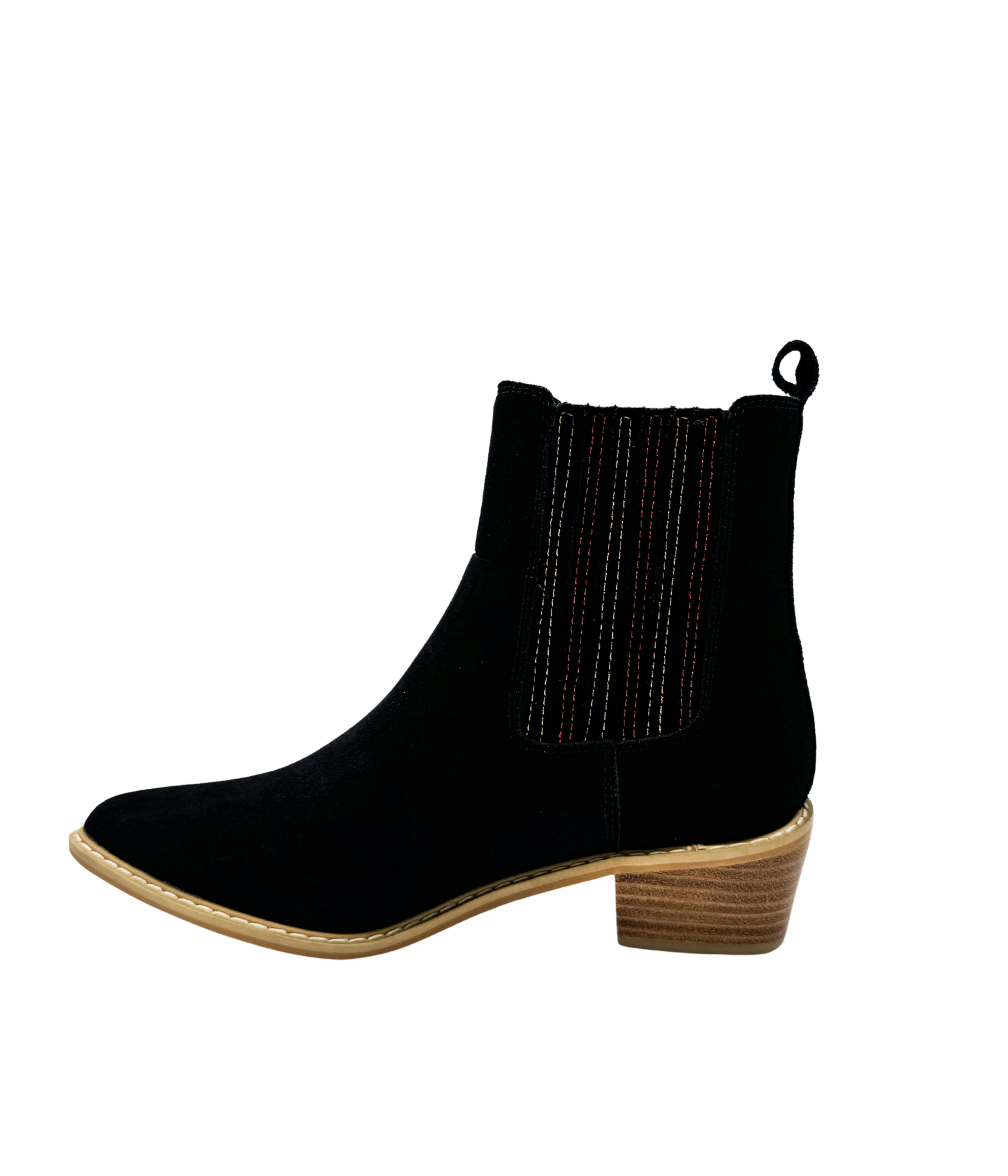 Leonor Suede Ankle Boot in Black - Rural Haze