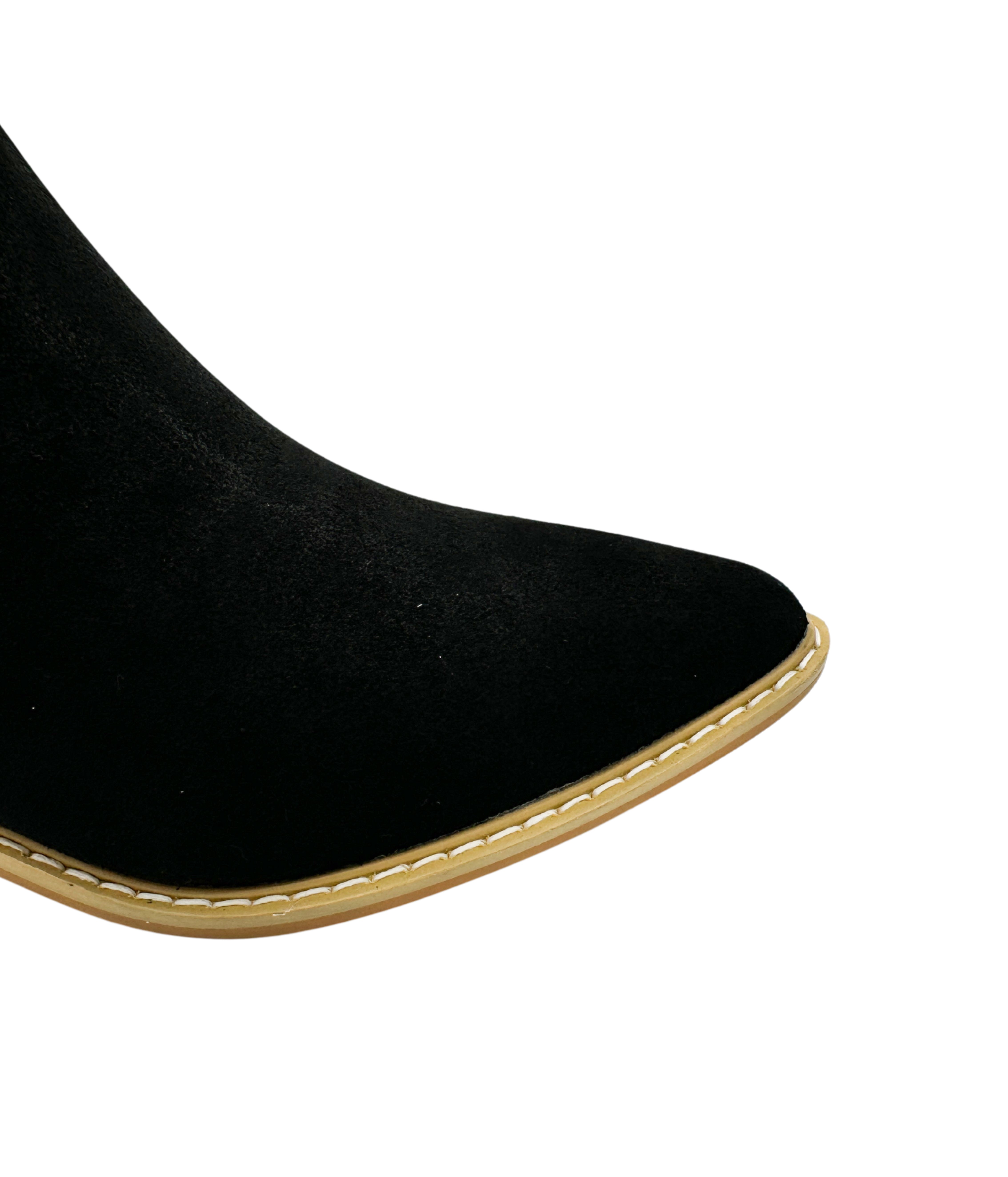 Leonor Suede Ankle Boot in Black - Rural Haze