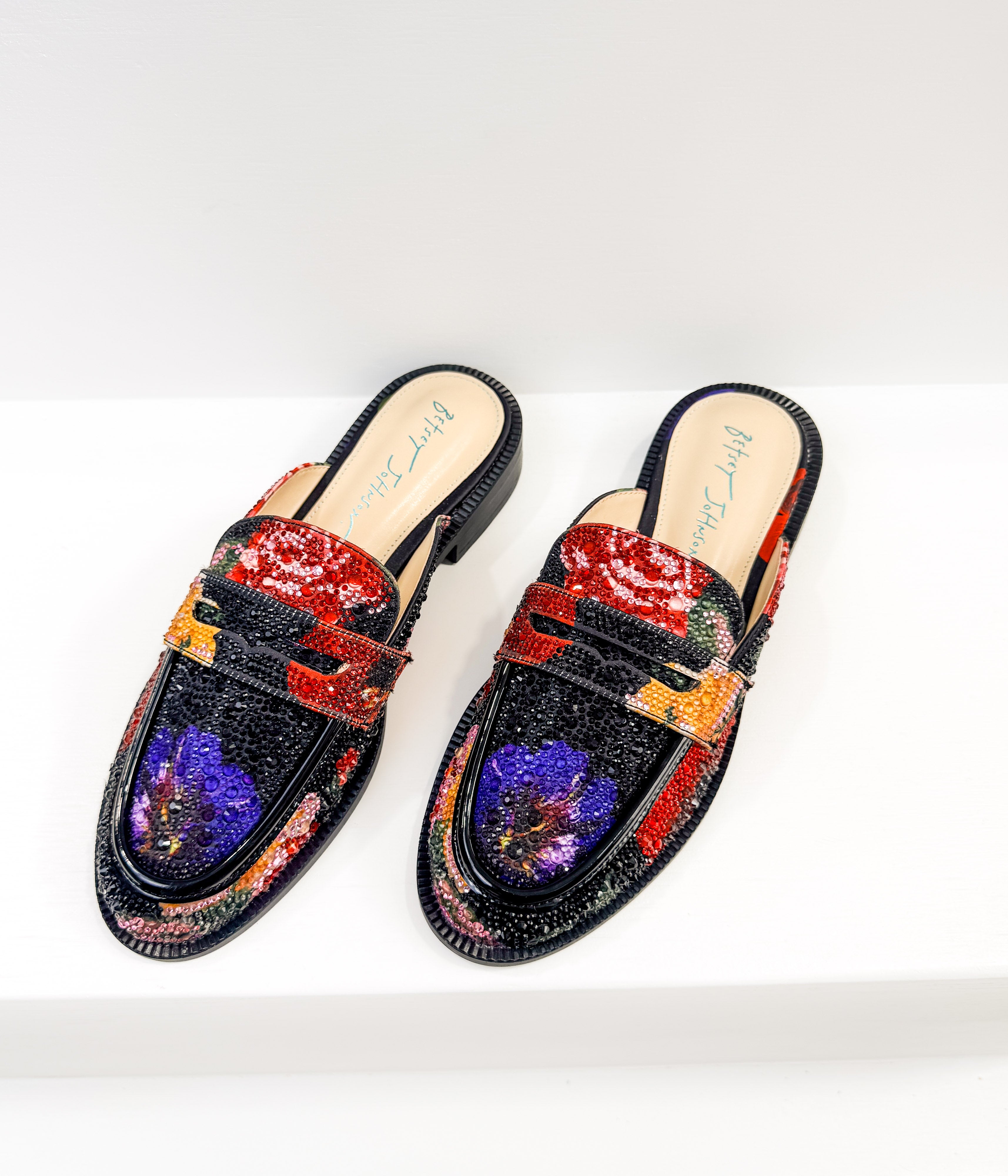 Liona Rhinestone Floral Loafer