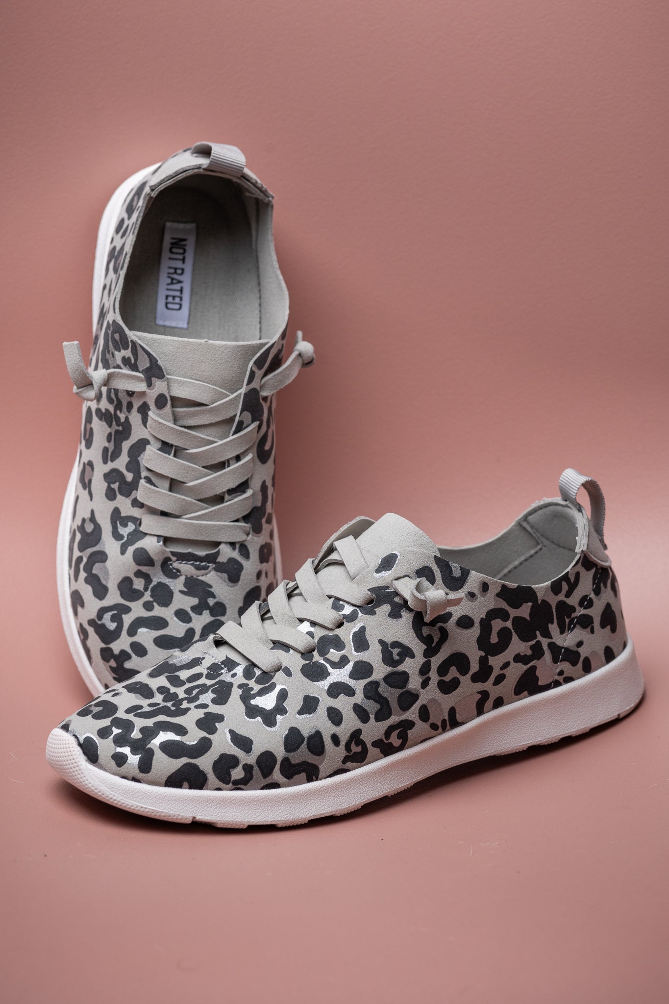 Mayo Sneaker in Light Grey Leopard - Rural Haze