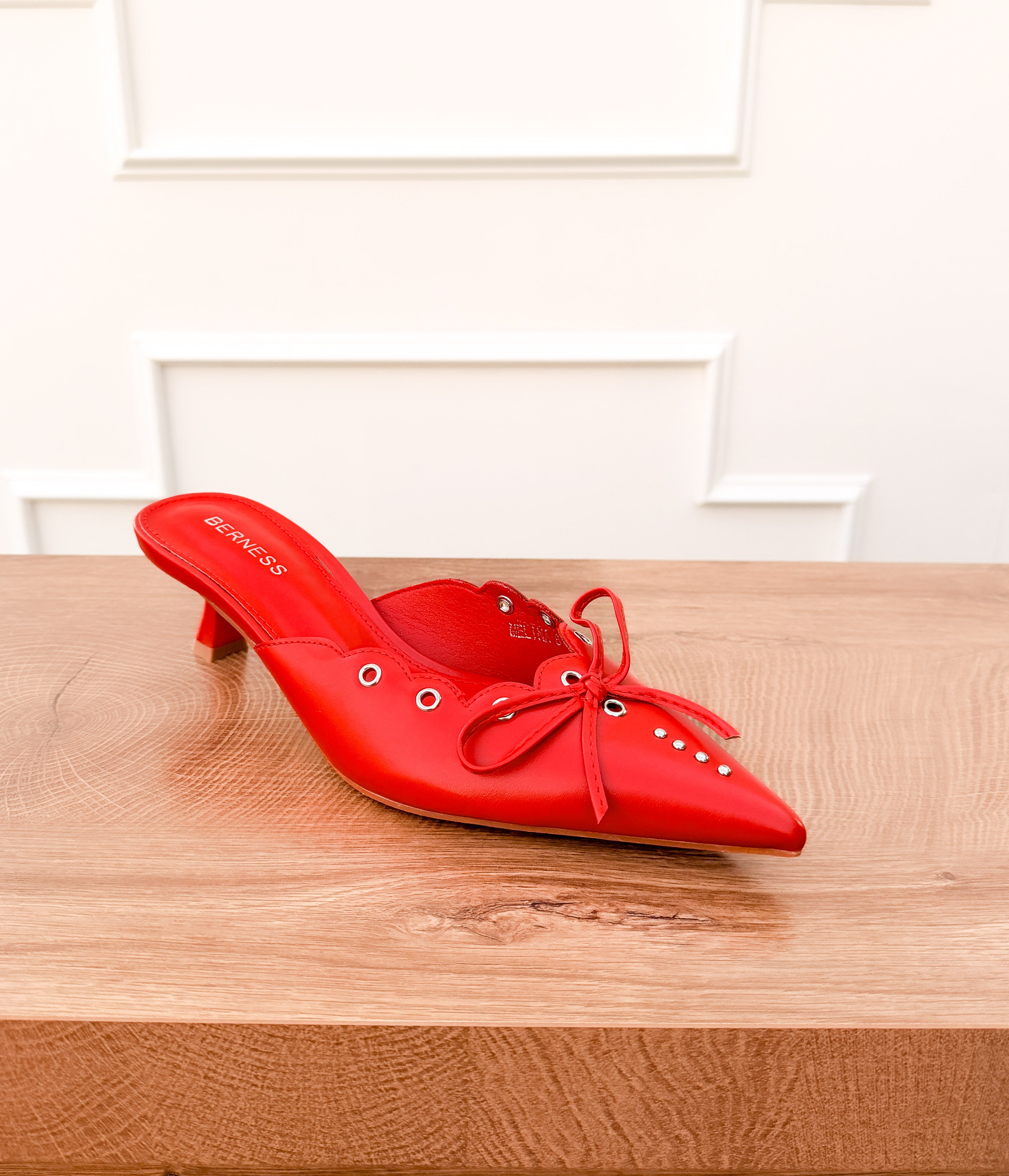 Melina Red Kitten Heel