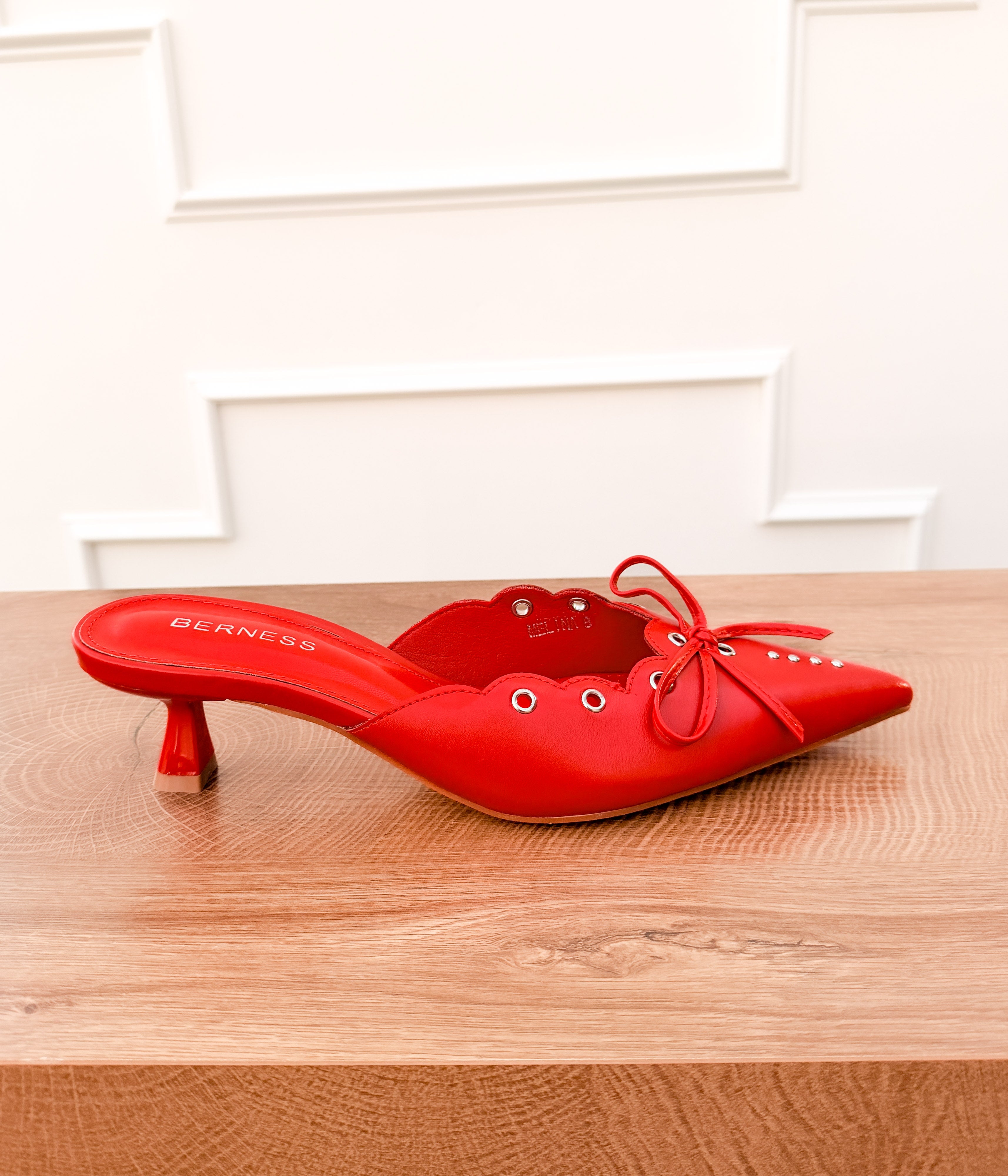 Melina Red Kitten Heel