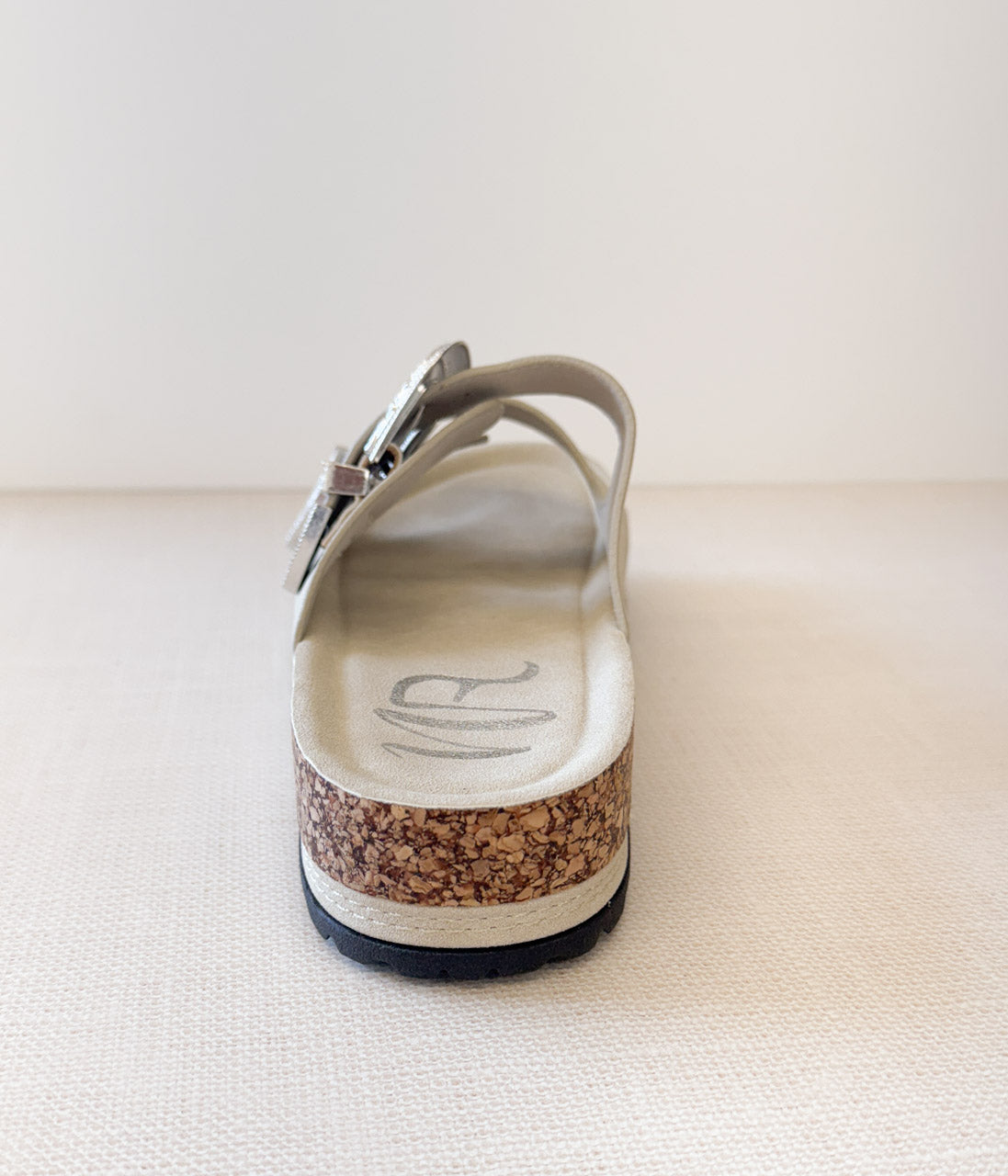 Mickie Western Slides in Cream - Rural Haze