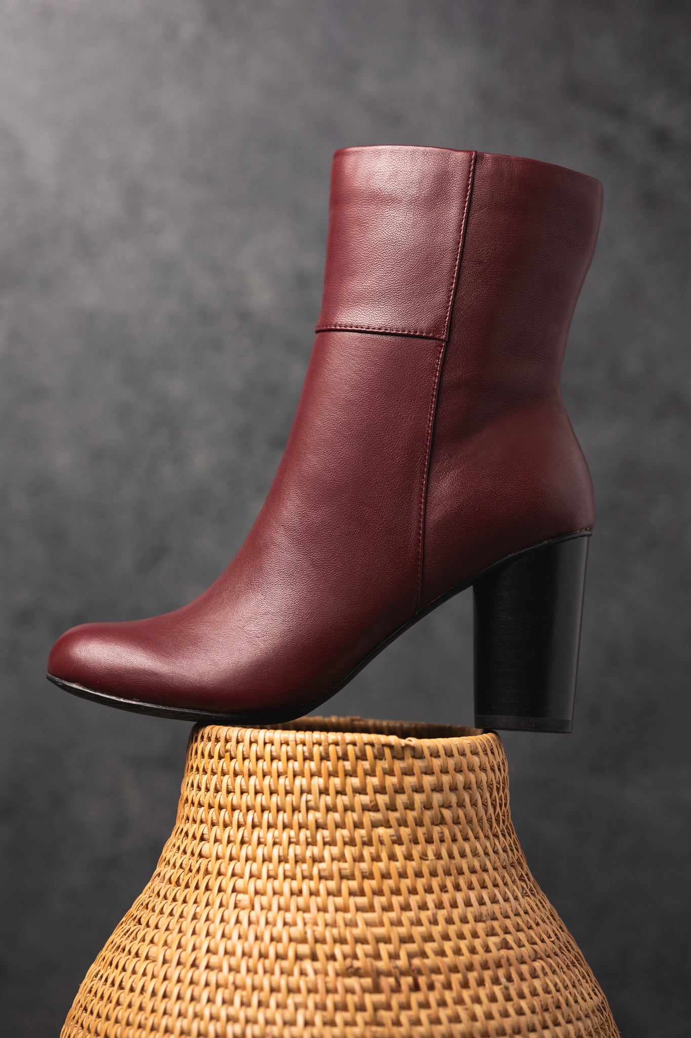 Millian Bootie in Wine - Rural Haze