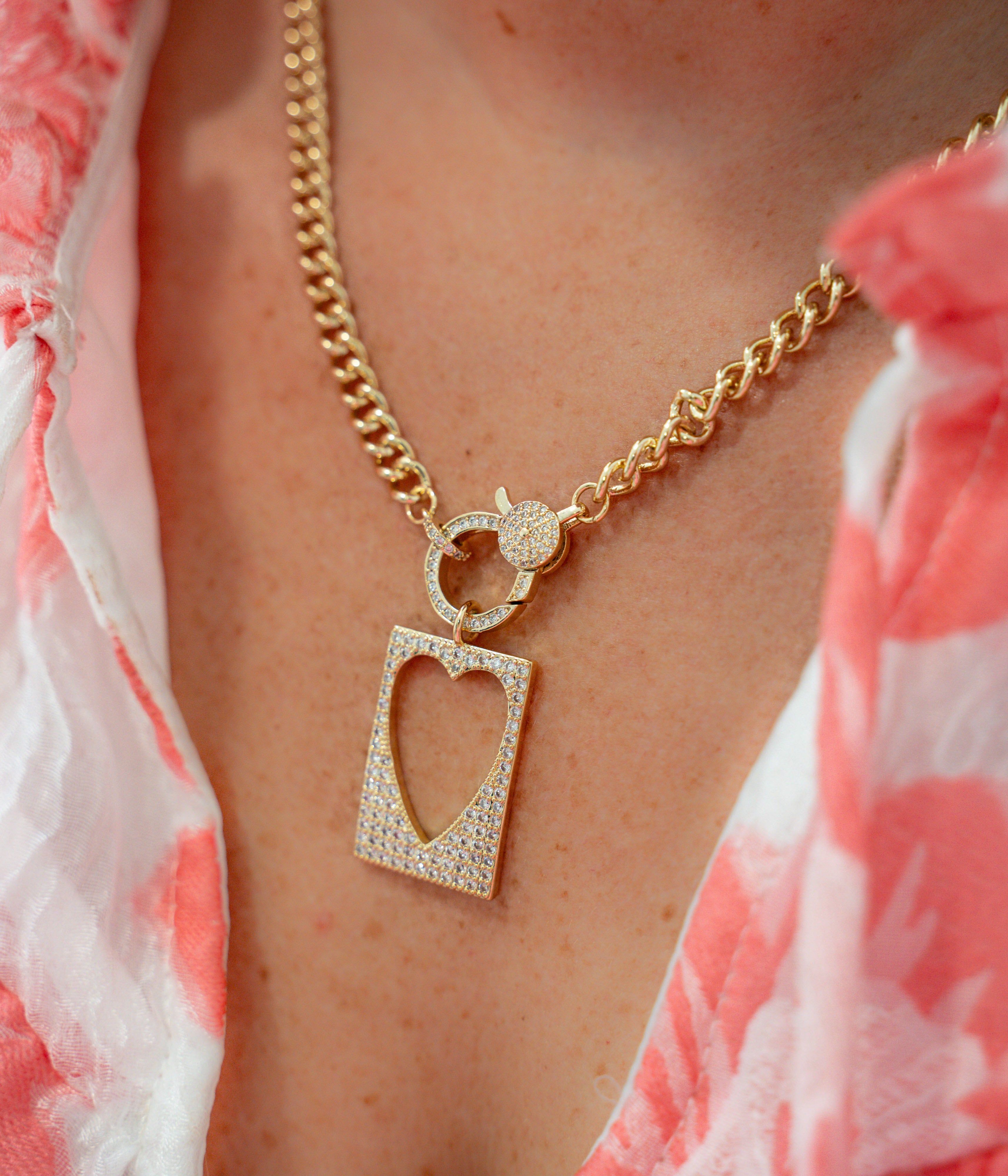 Take My Heart Necklace in Gold
