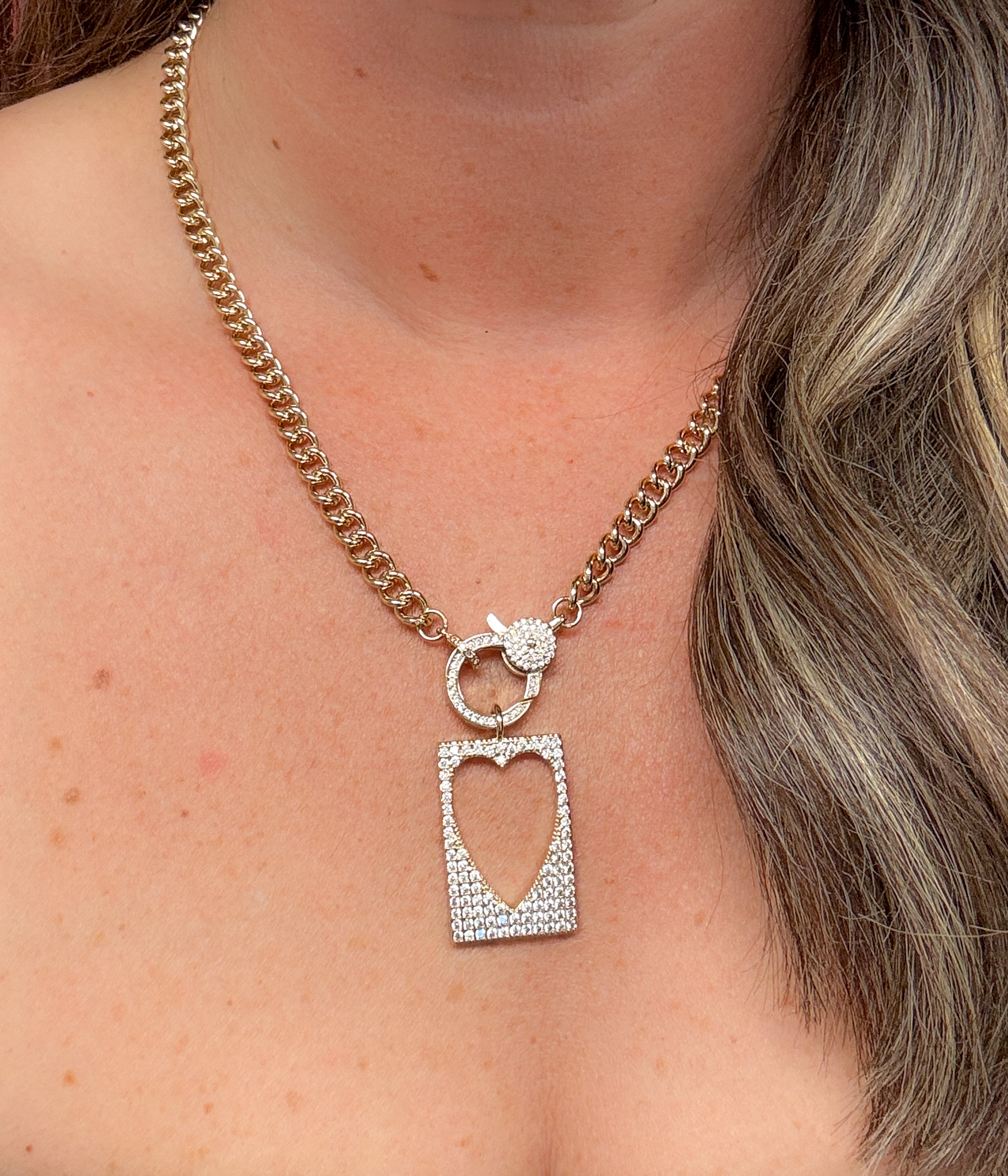Take My Heart Necklace in Gold