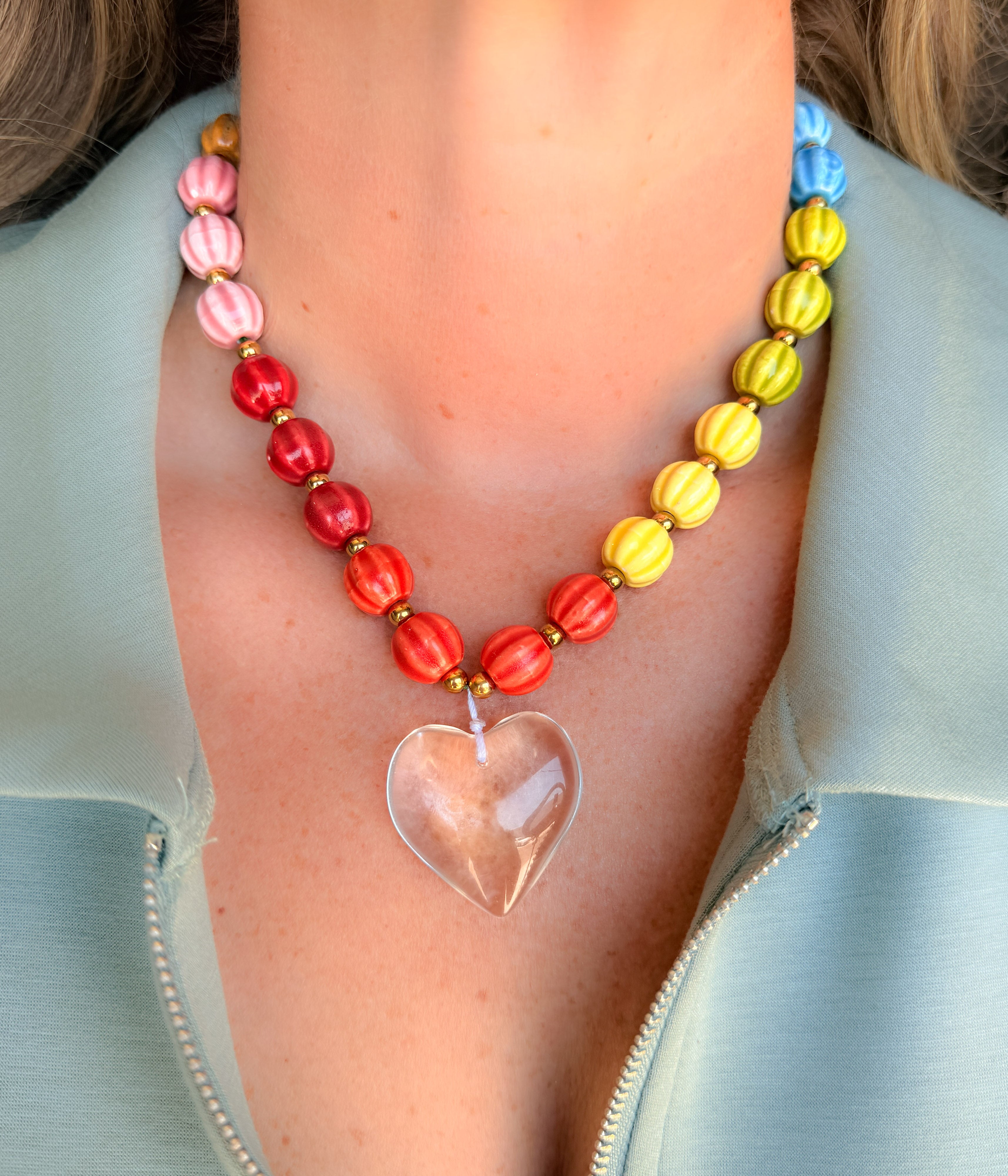 Rainbow Heart Necklace