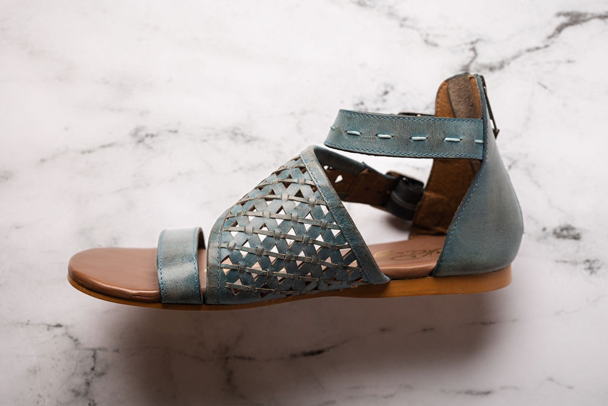 Nora Sandals in Teal - Rural Haze