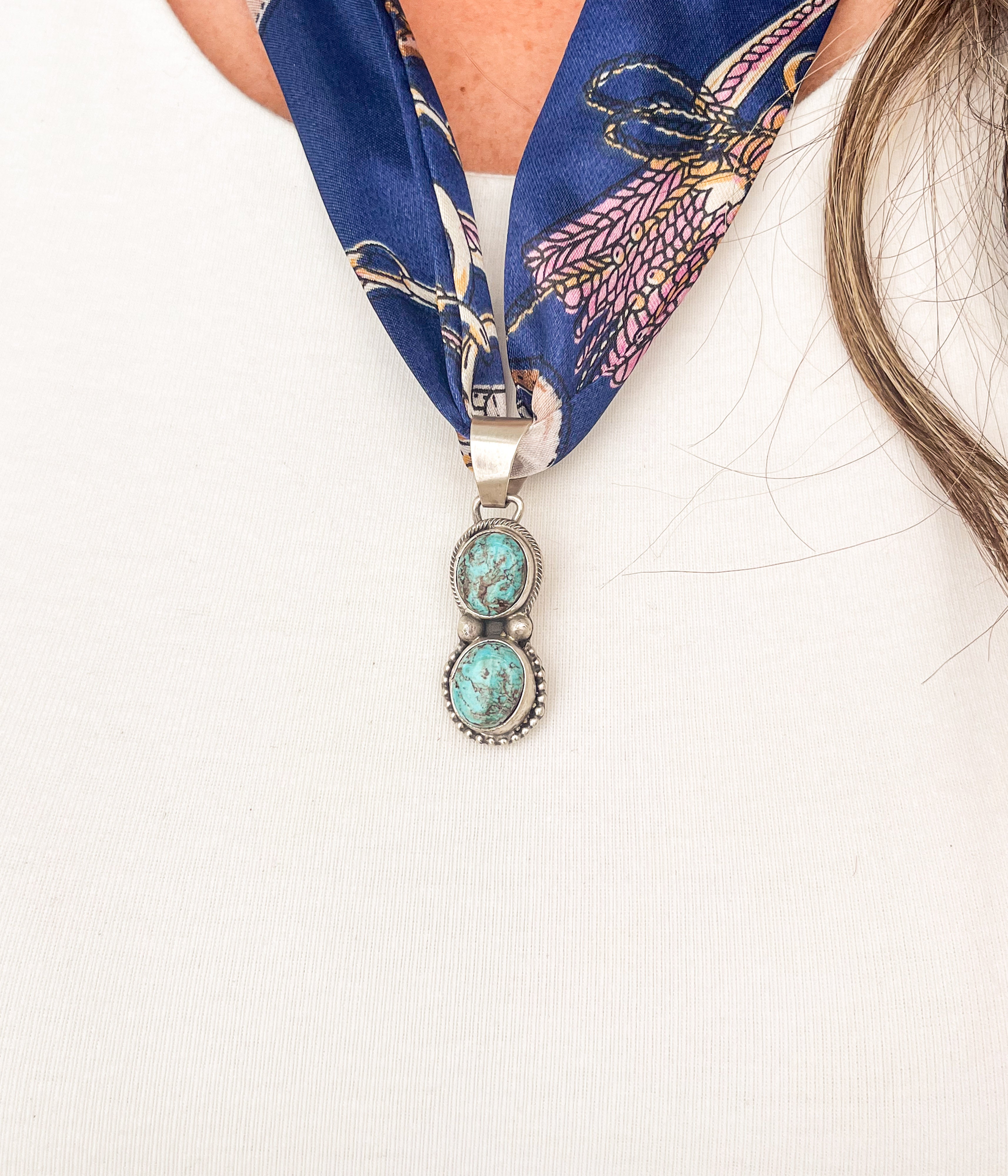 Danny Hento Kingman Scarf Necklace - Rural Haze