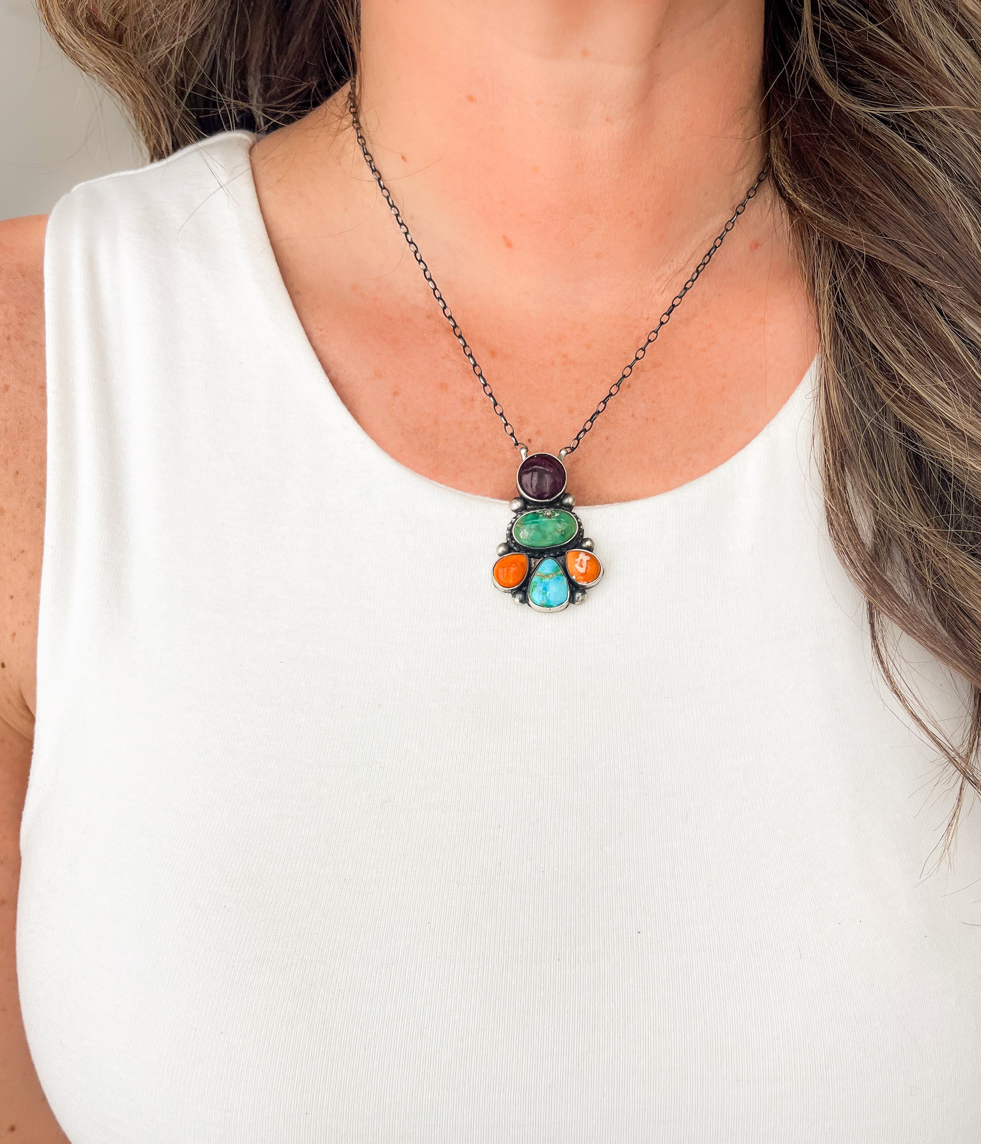 John Skeets Cluster Necklace - Rural Haze