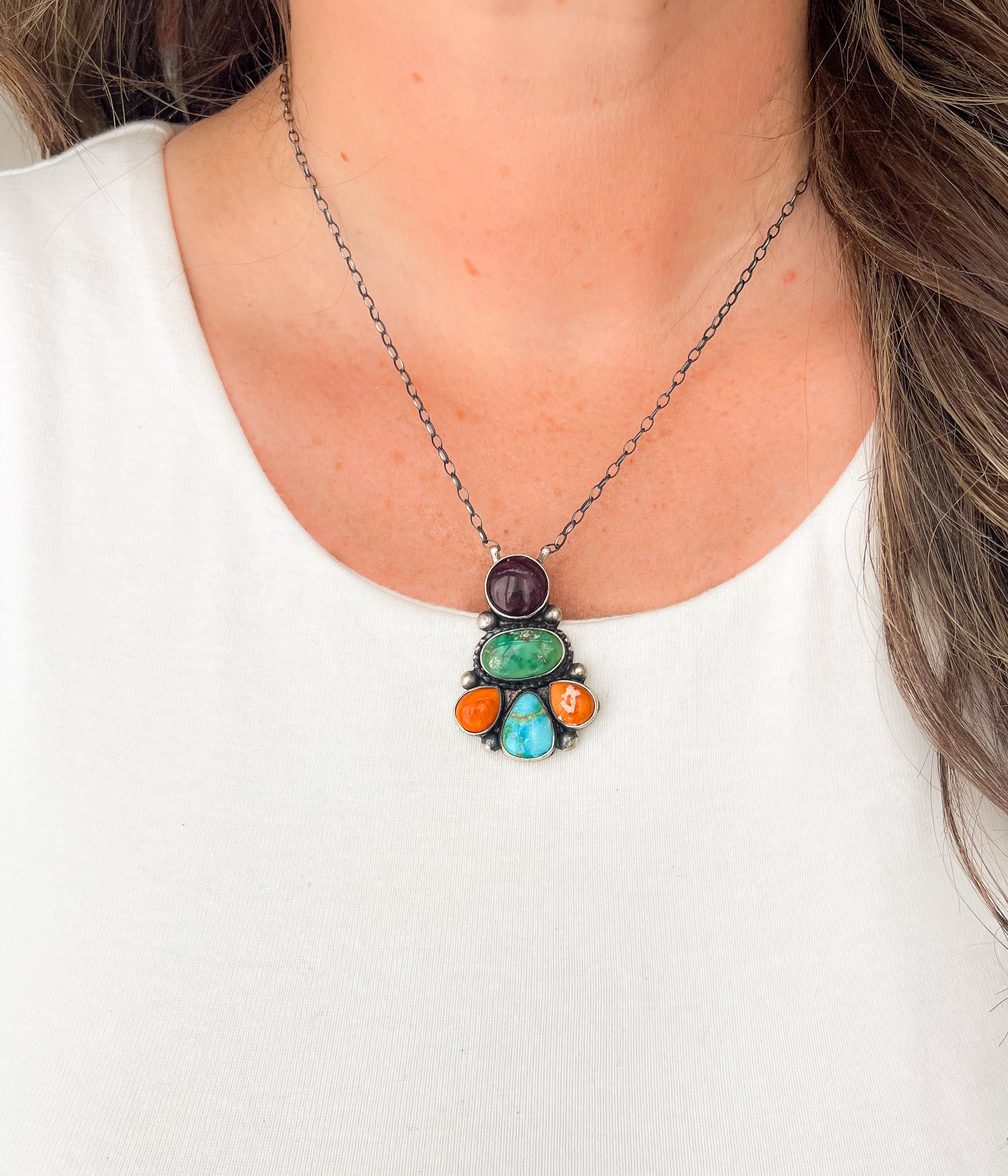 John Skeets Cluster Necklace