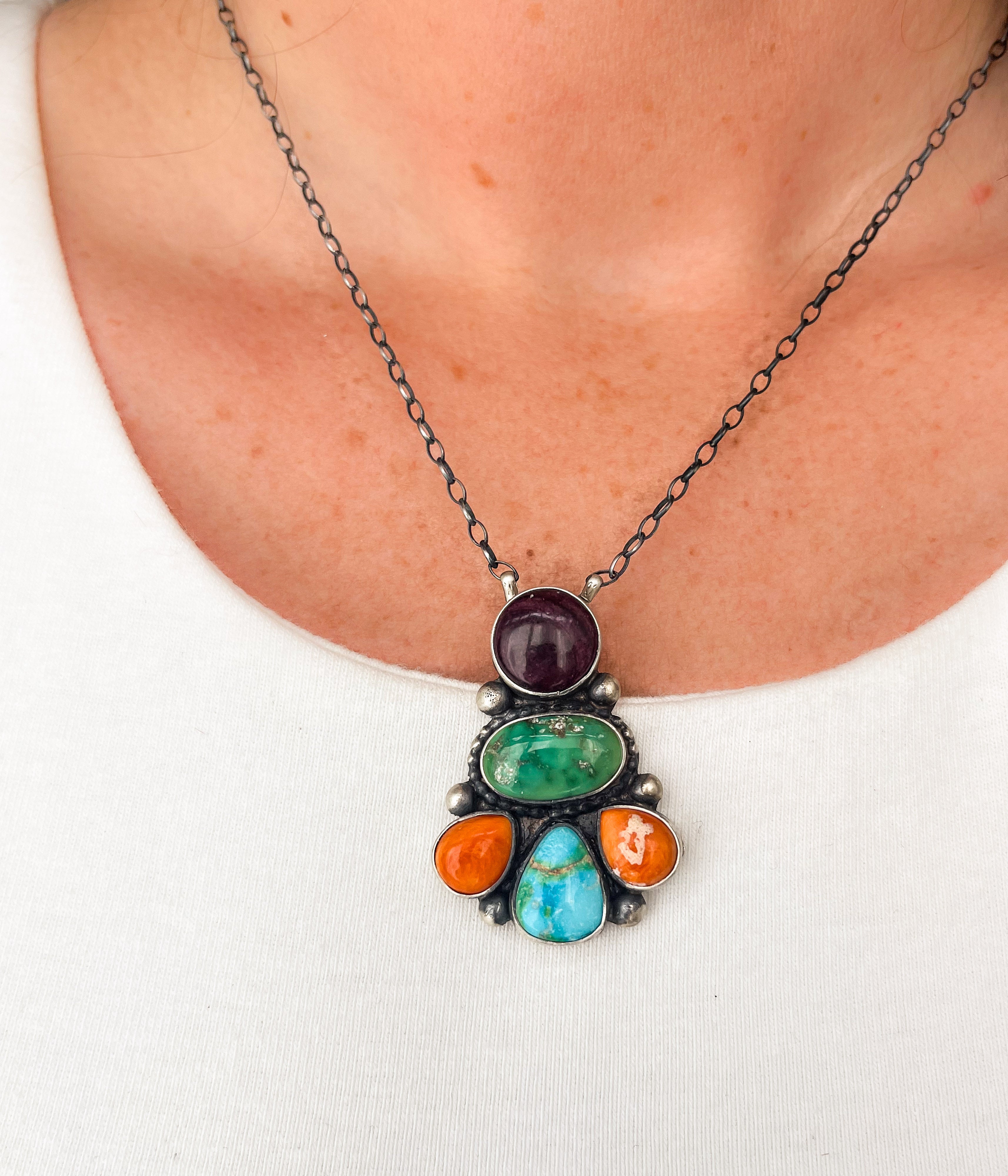 John Skeets Cluster Necklace - Rural Haze