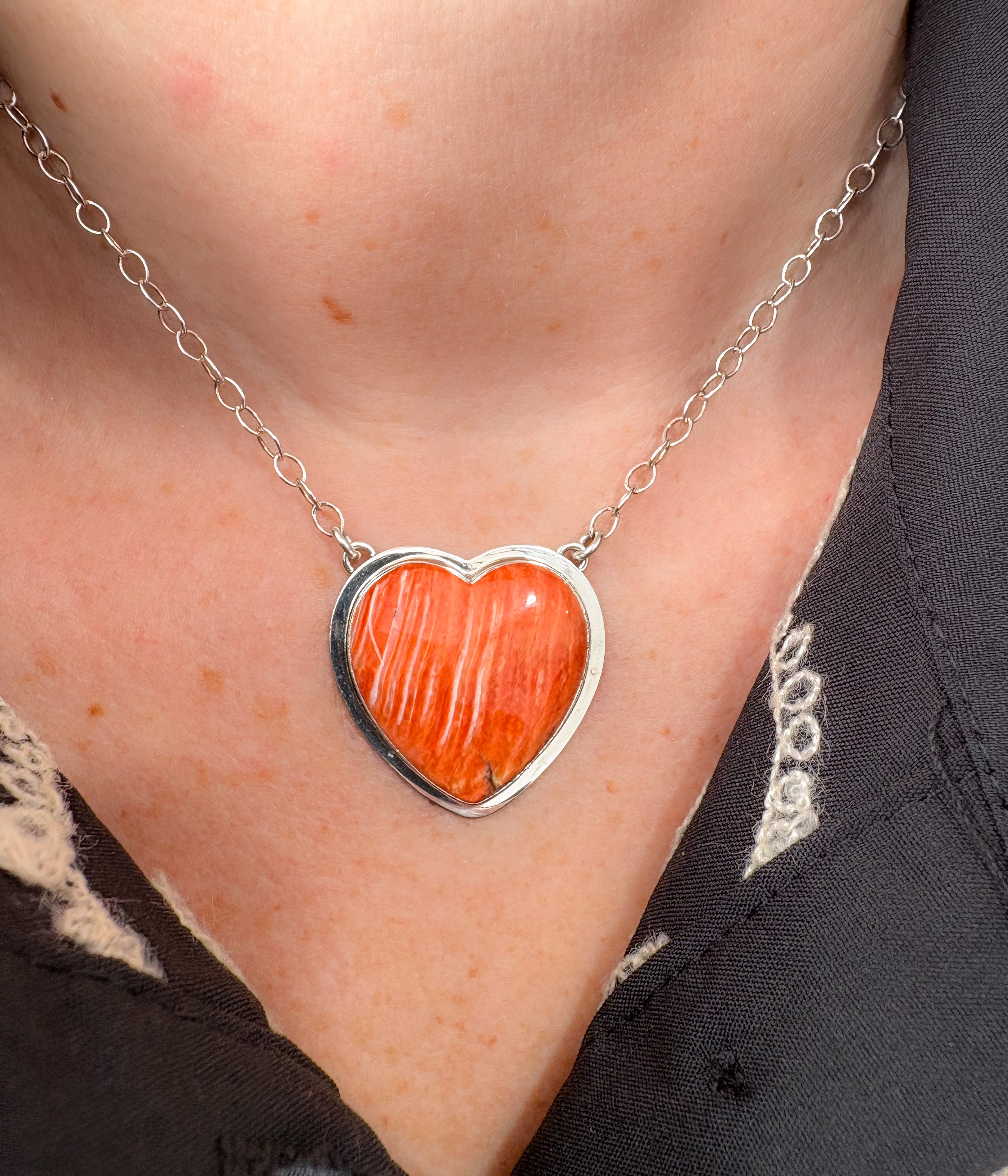 Spiny Oyster Heart Necklace