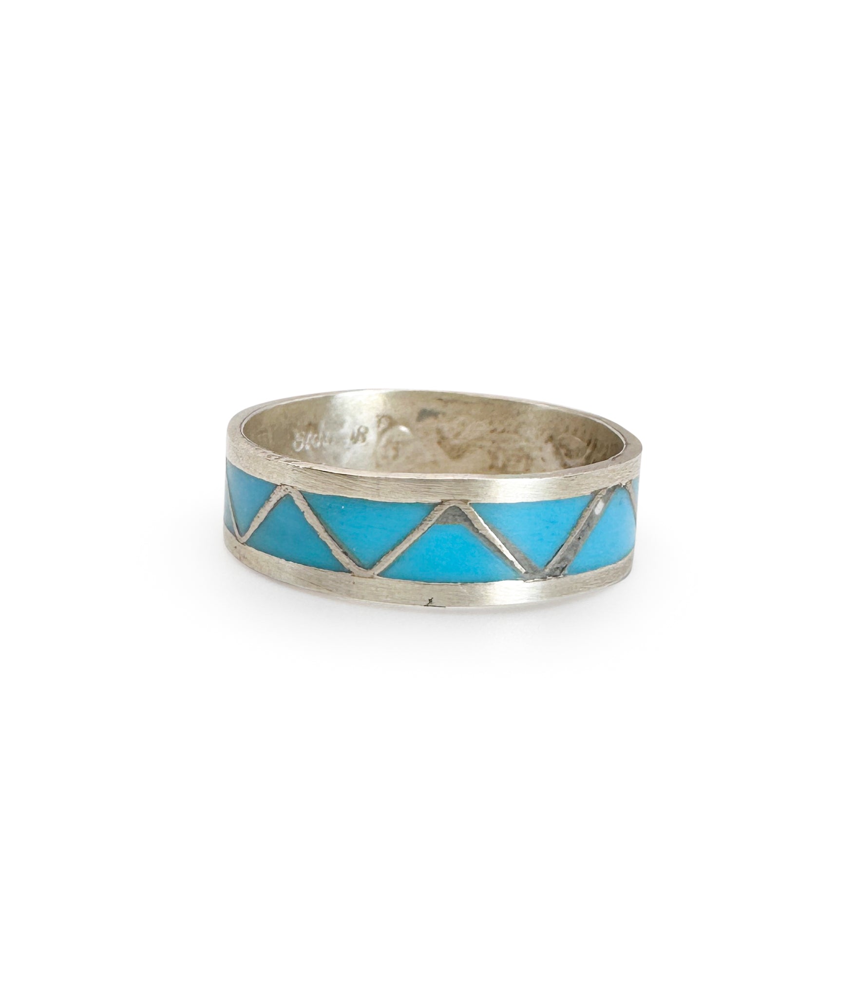 Tesuque Authentic Kingman Turquoise Band Ring