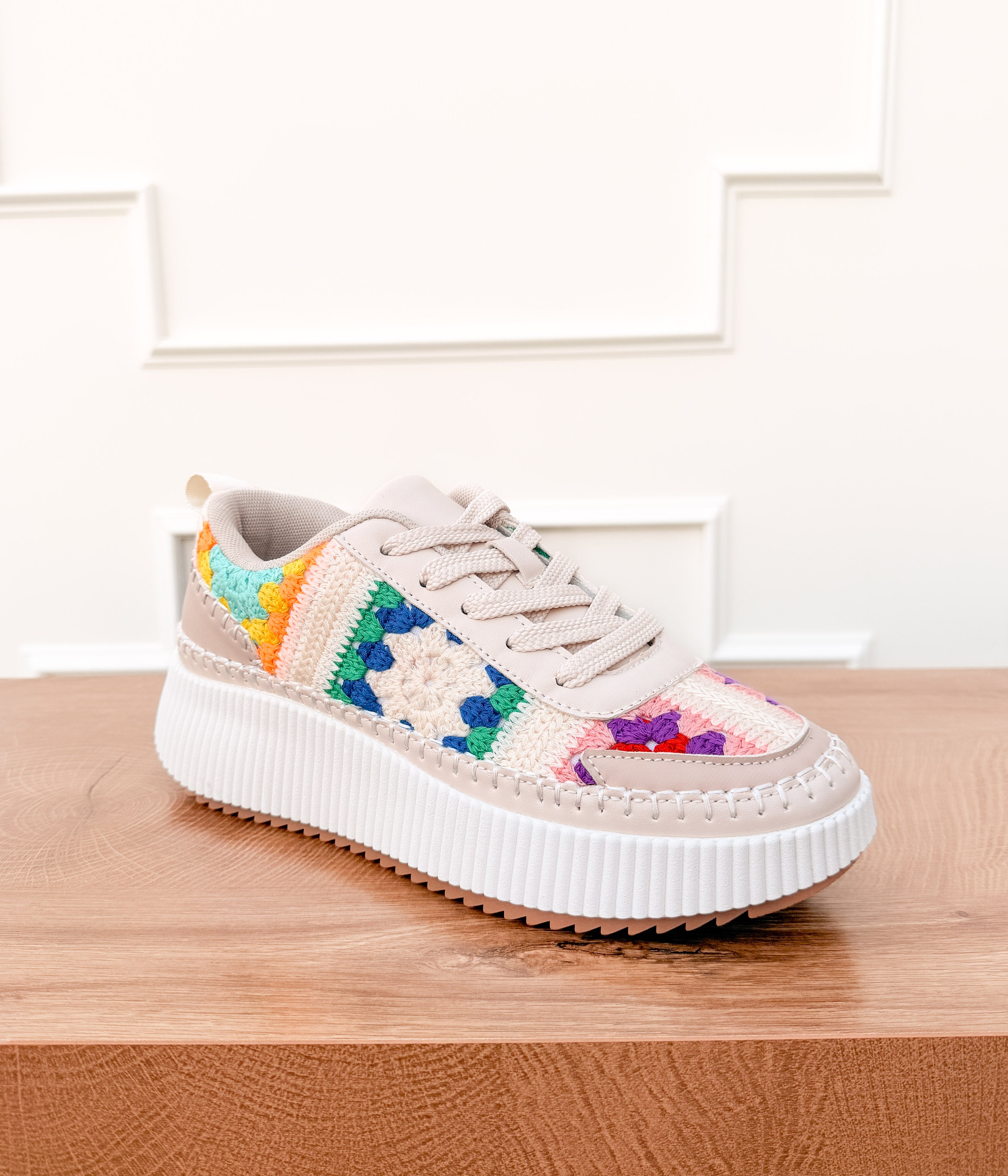 Pallavi Crochet Platform Sneaker in Multi