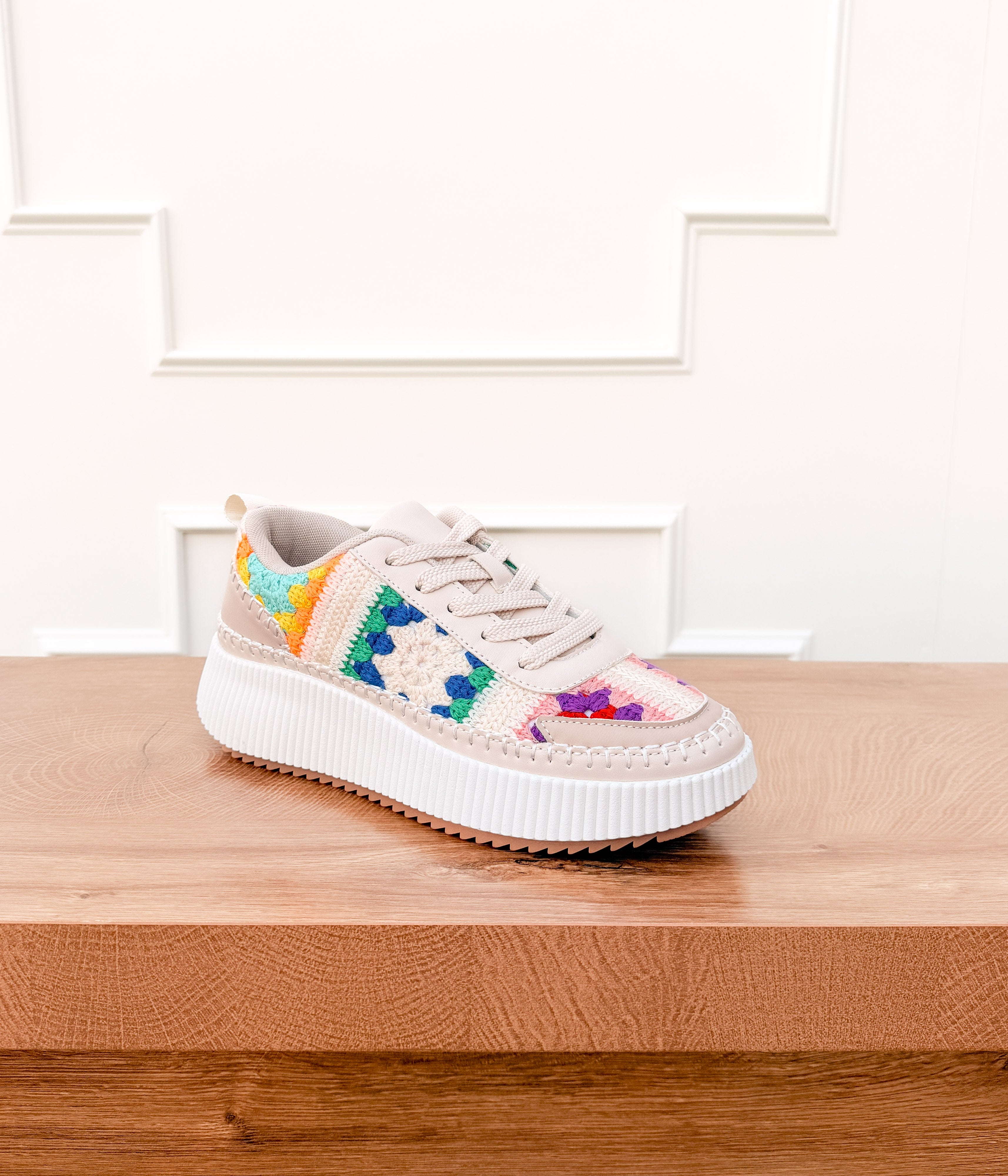 Pallavi Crochet Platform Sneaker in Multi