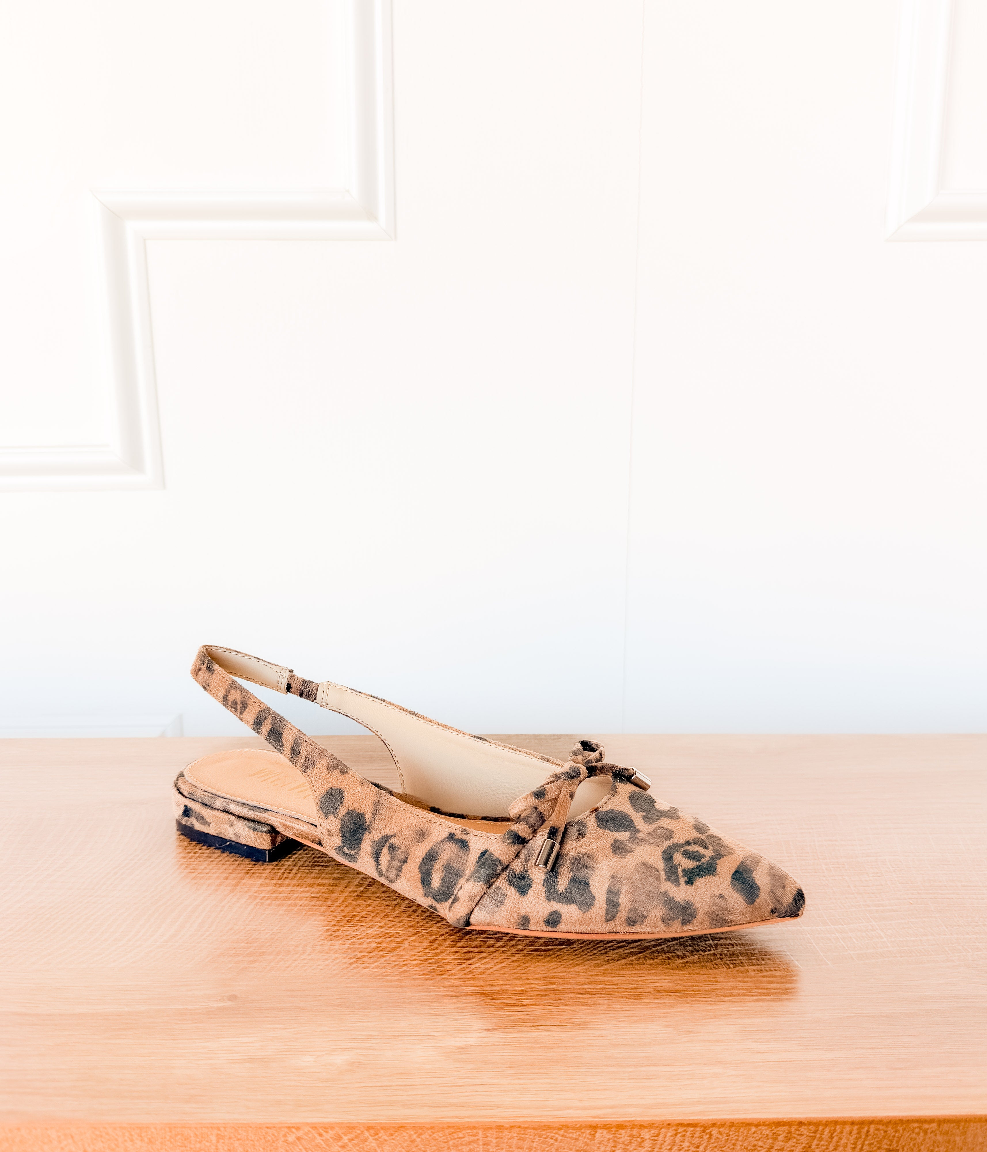 Pardina Pointed Toe Slingback Flats in Leopard