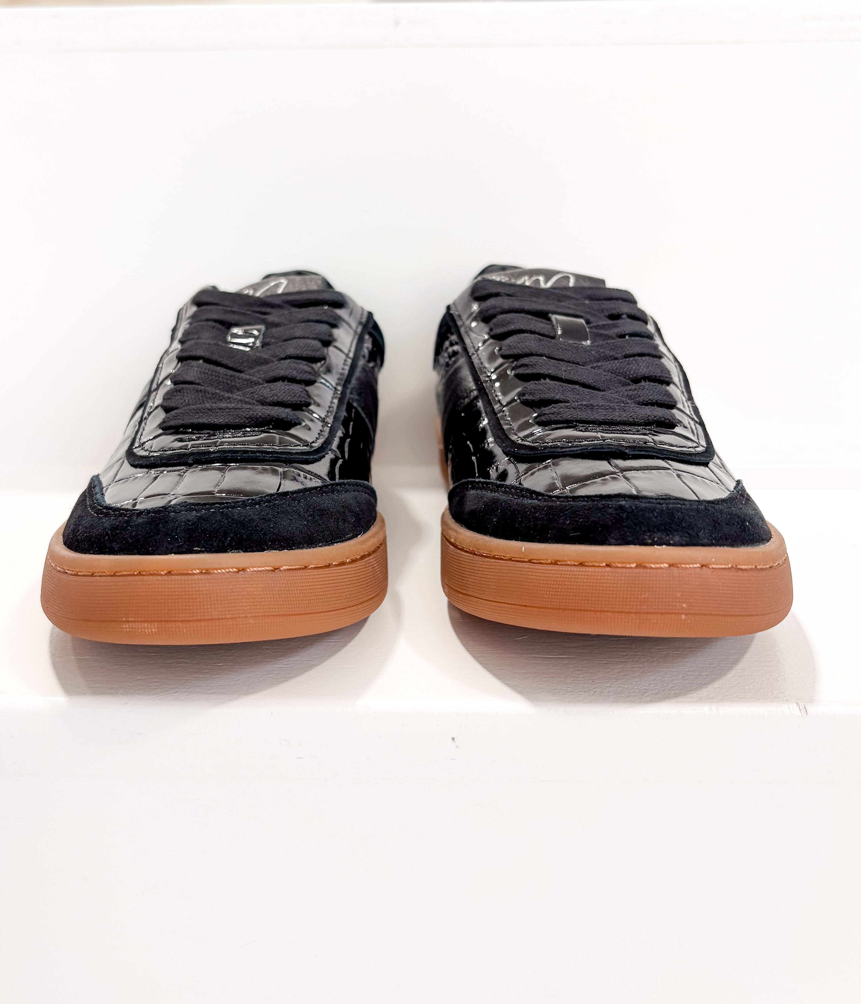 Quincy Black Croc Sneaker