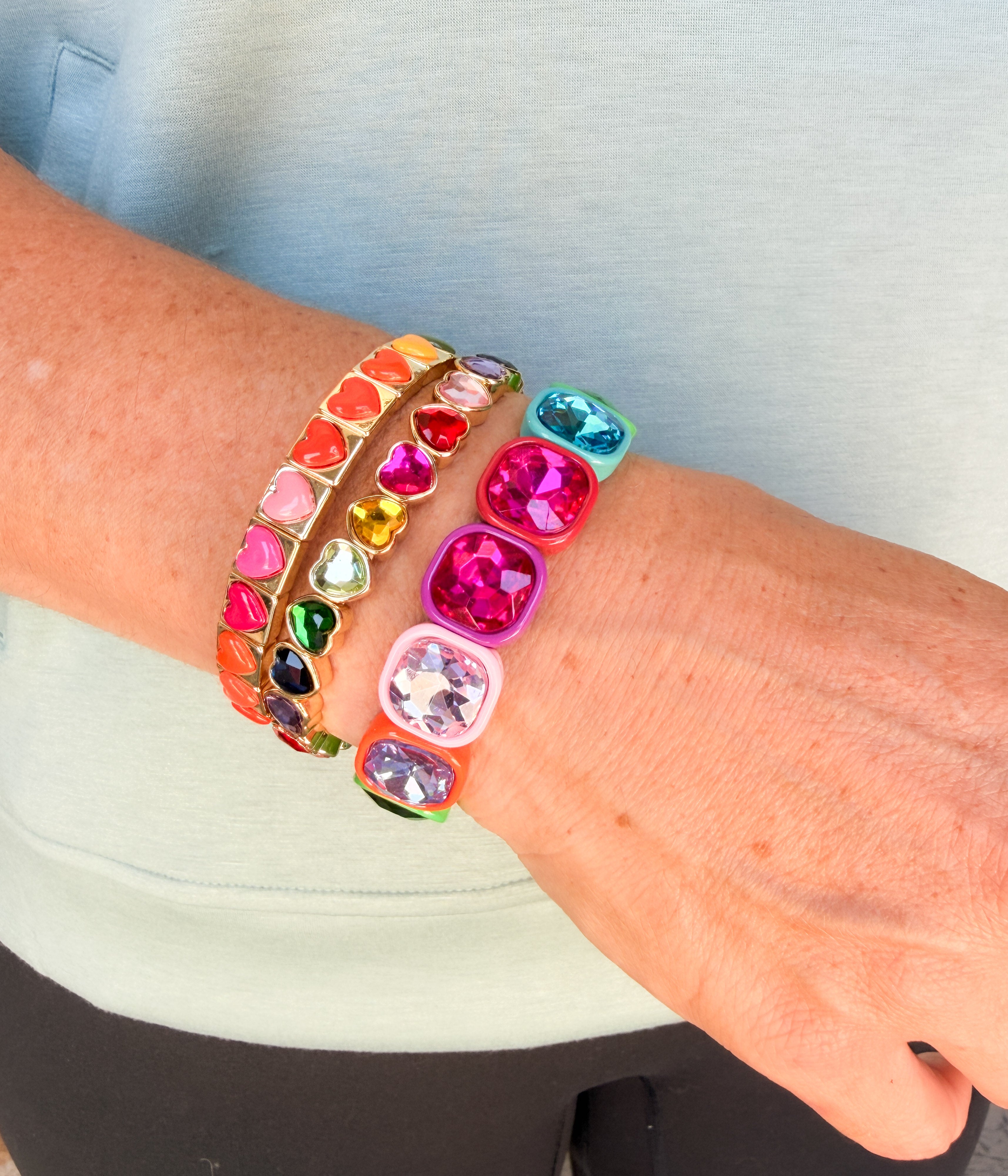 Rainbow Hearts Stack Set