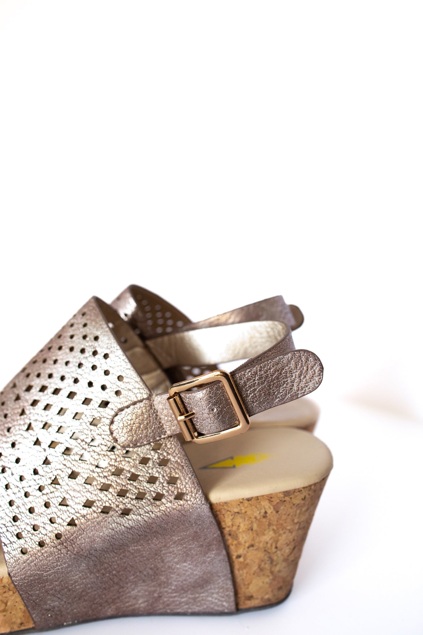Rayne Cork Wedges in Rose Gold