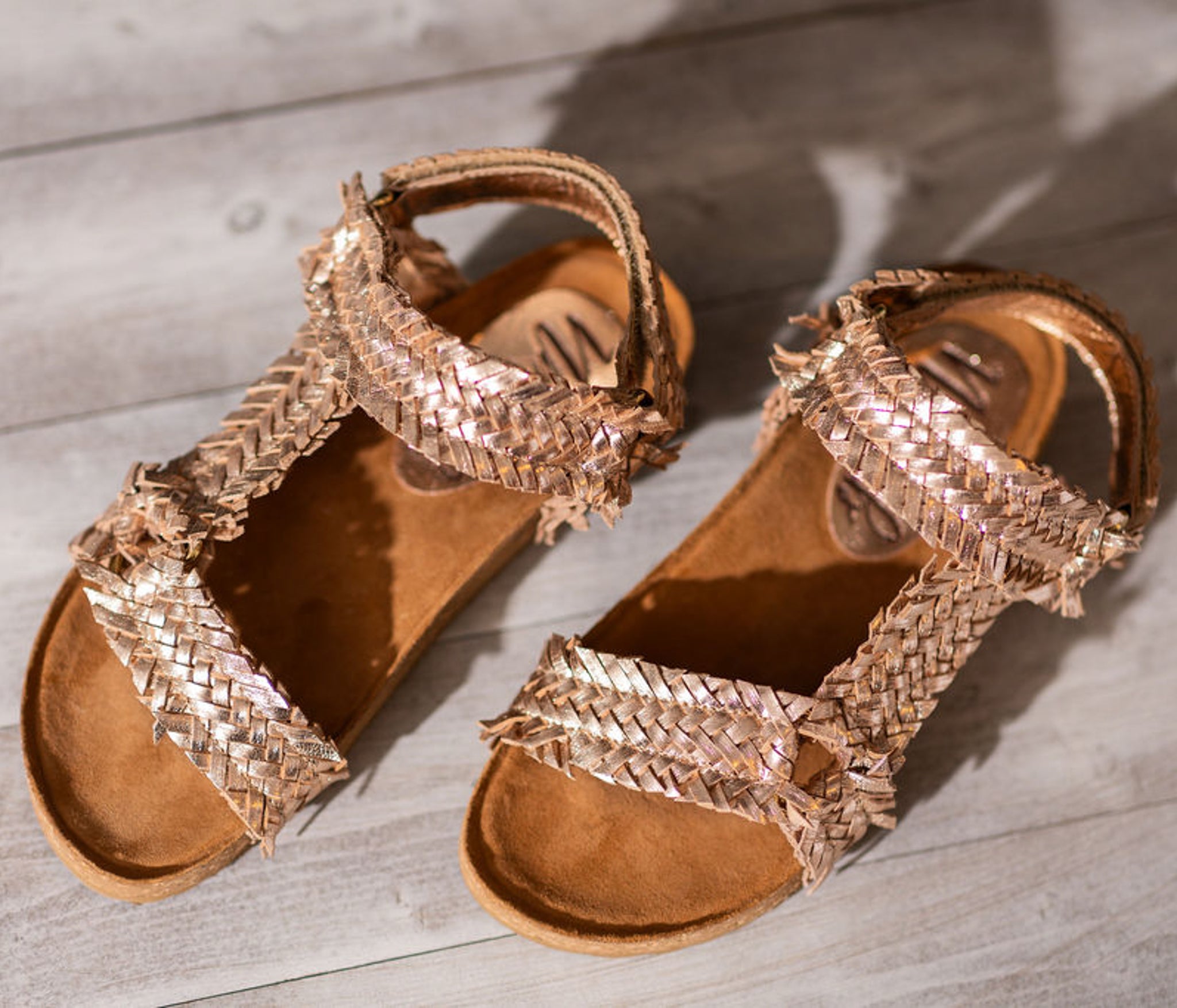 River Dance Woven Sandal in Champagne - Rural Haze