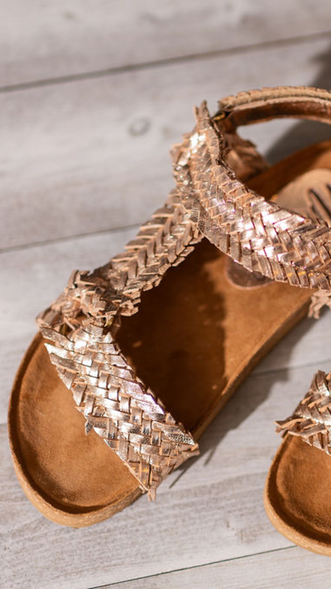 River Dance Woven Sandal in Champagne - Rural Haze