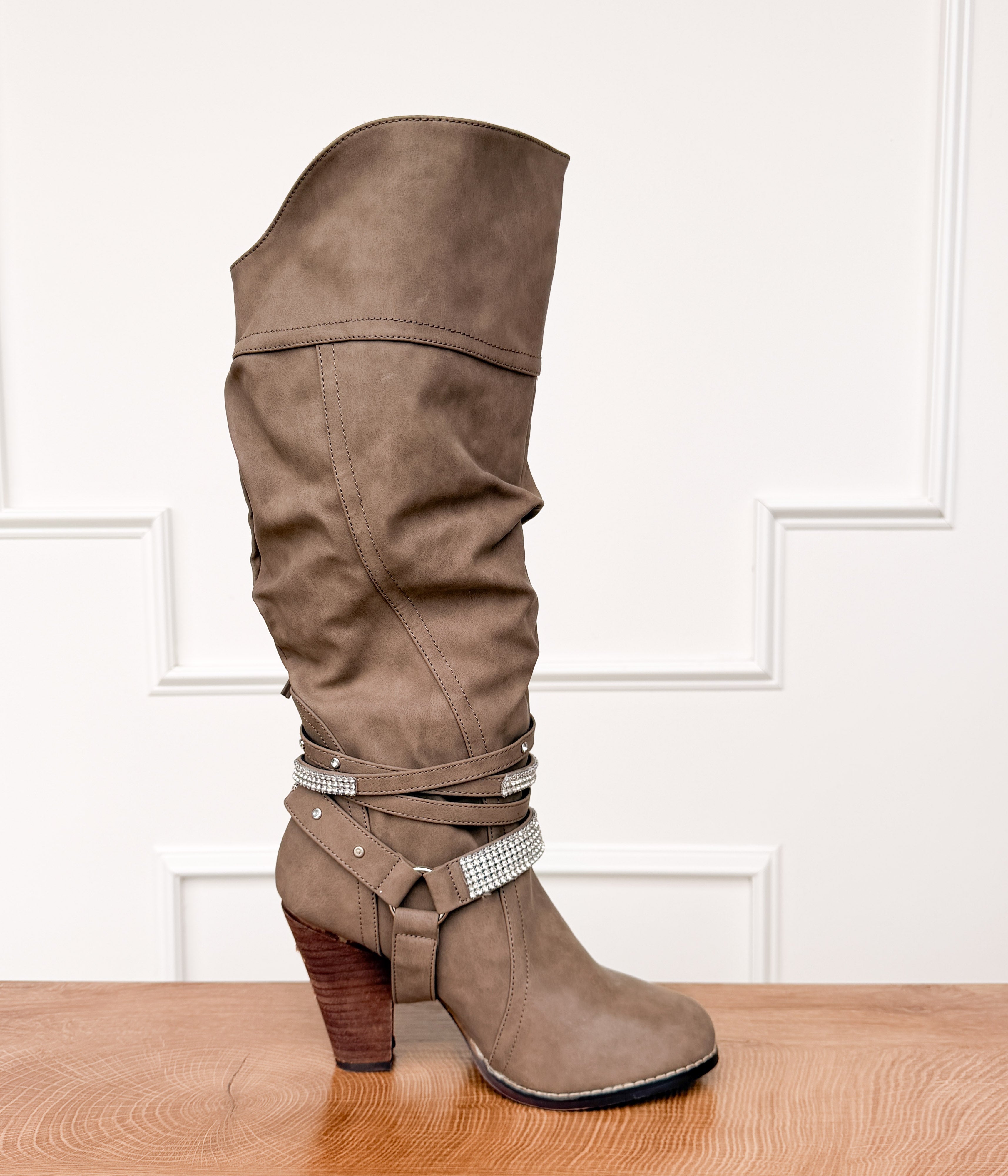 Stacey Boots in Taupe