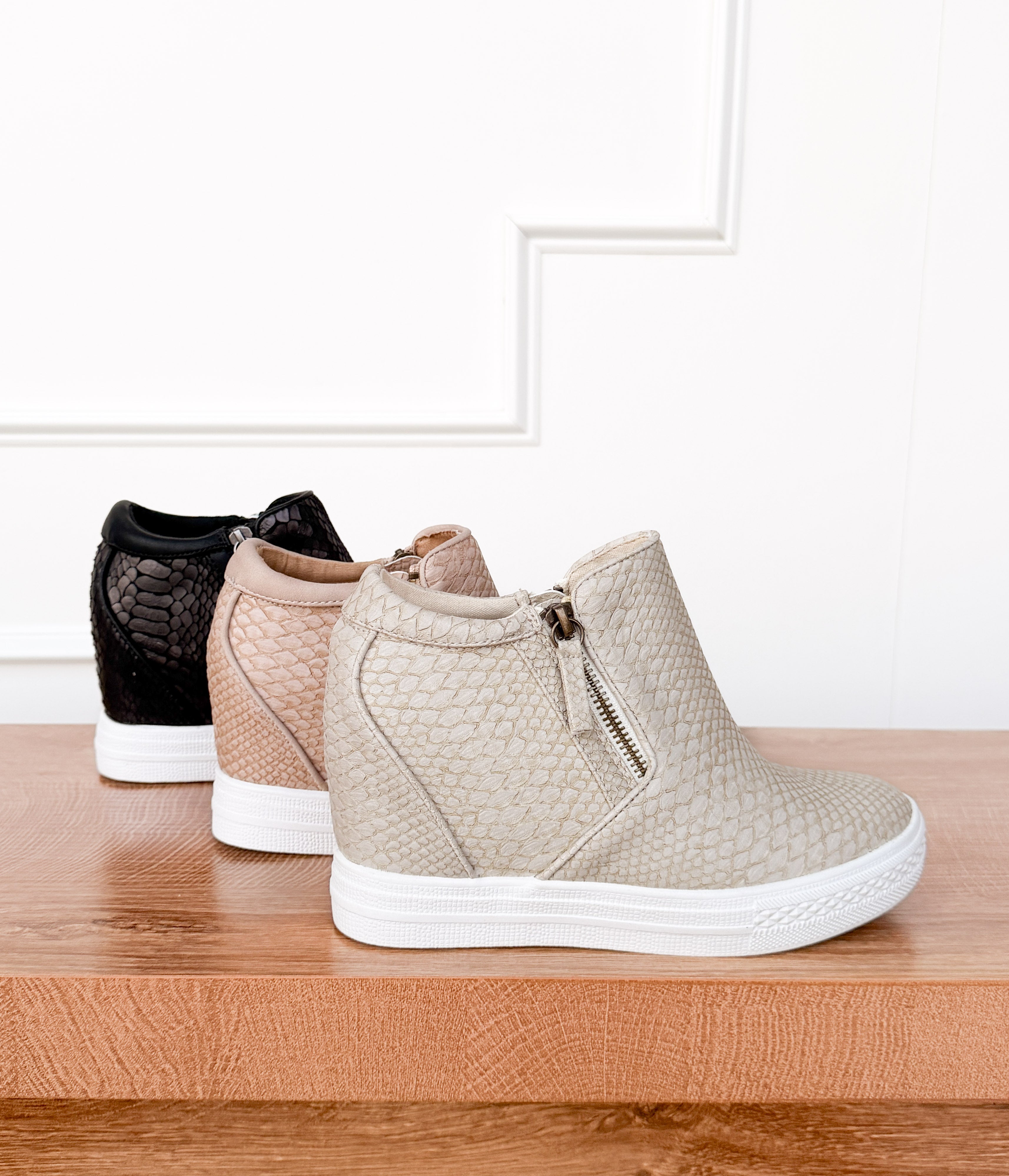 Timmibelle Wedge Sneaker in Cream - Rural Haze