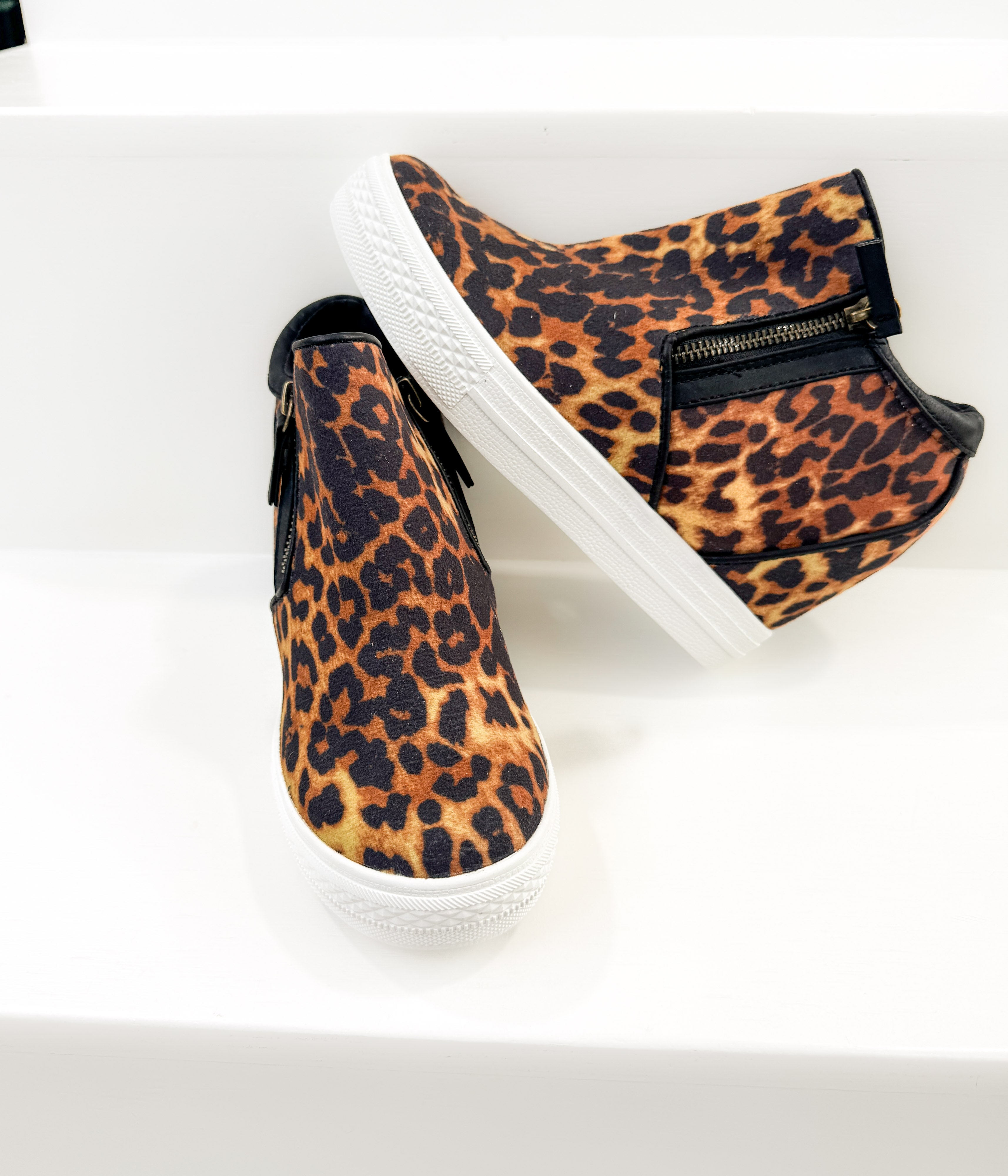 Timmibelle Hidden Sneaker Wedge in Leopard - Rural Haze