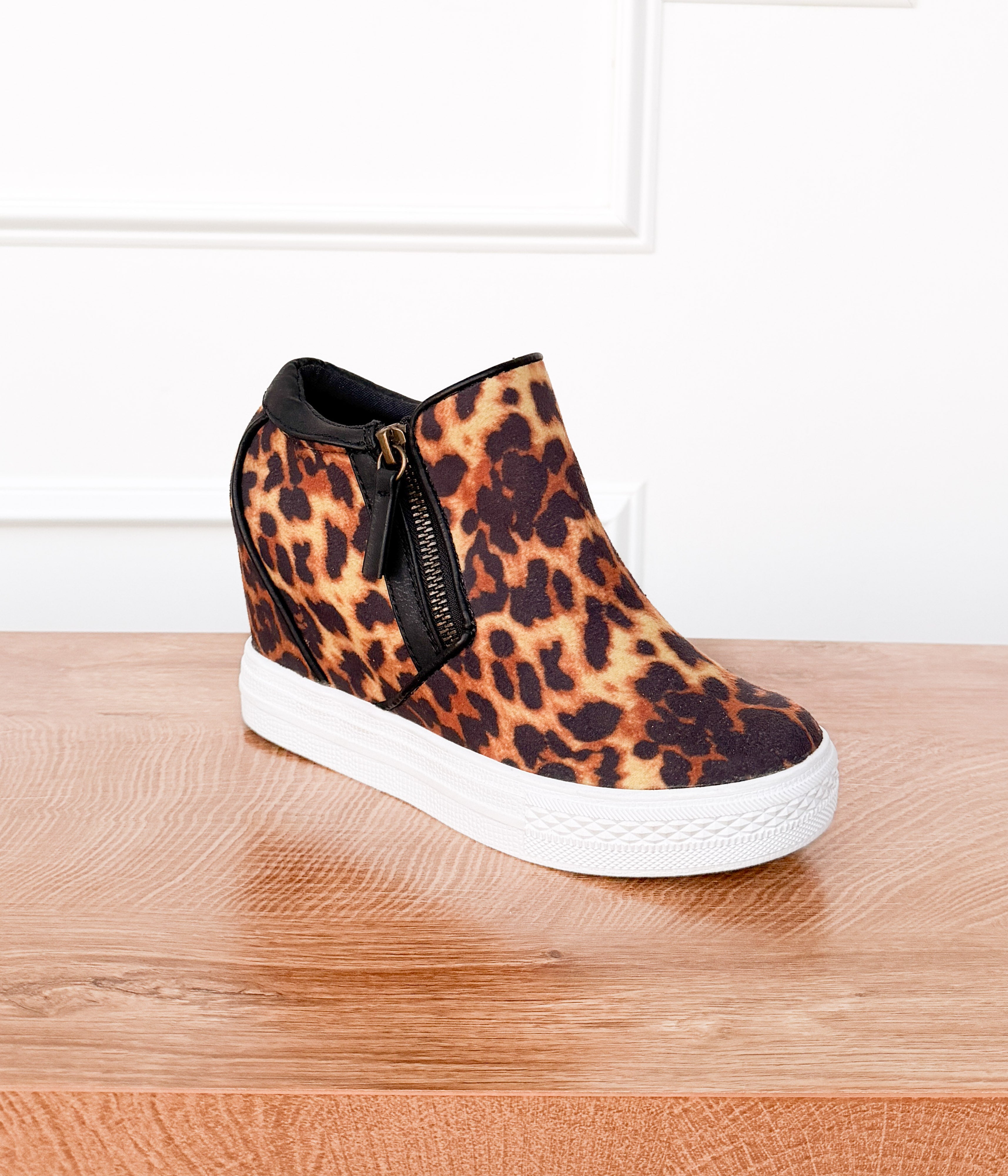 Timmibelle Hidden Sneaker Wedge in Leopard - Rural Haze