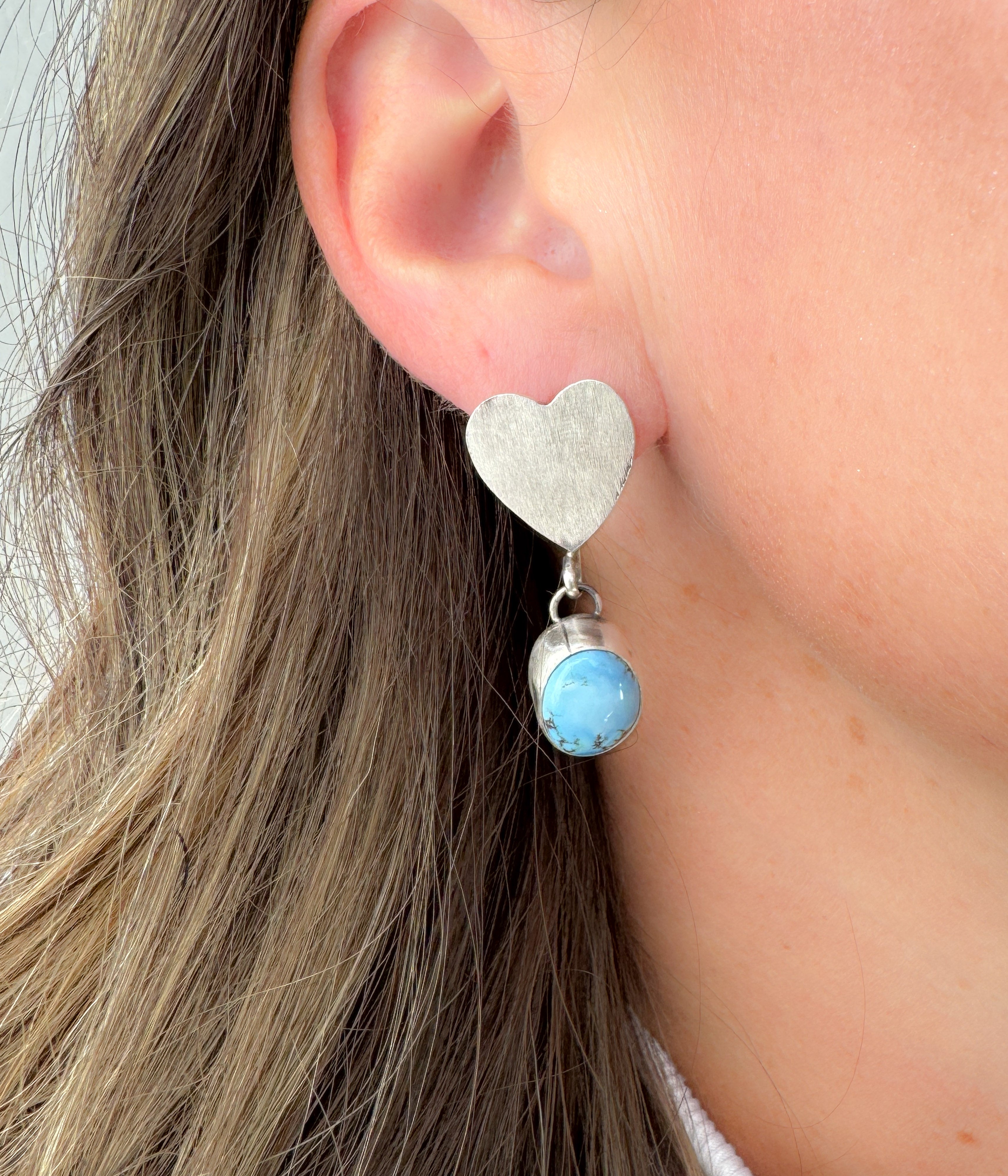 Golden Hills Heart Earrings - Rural Haze