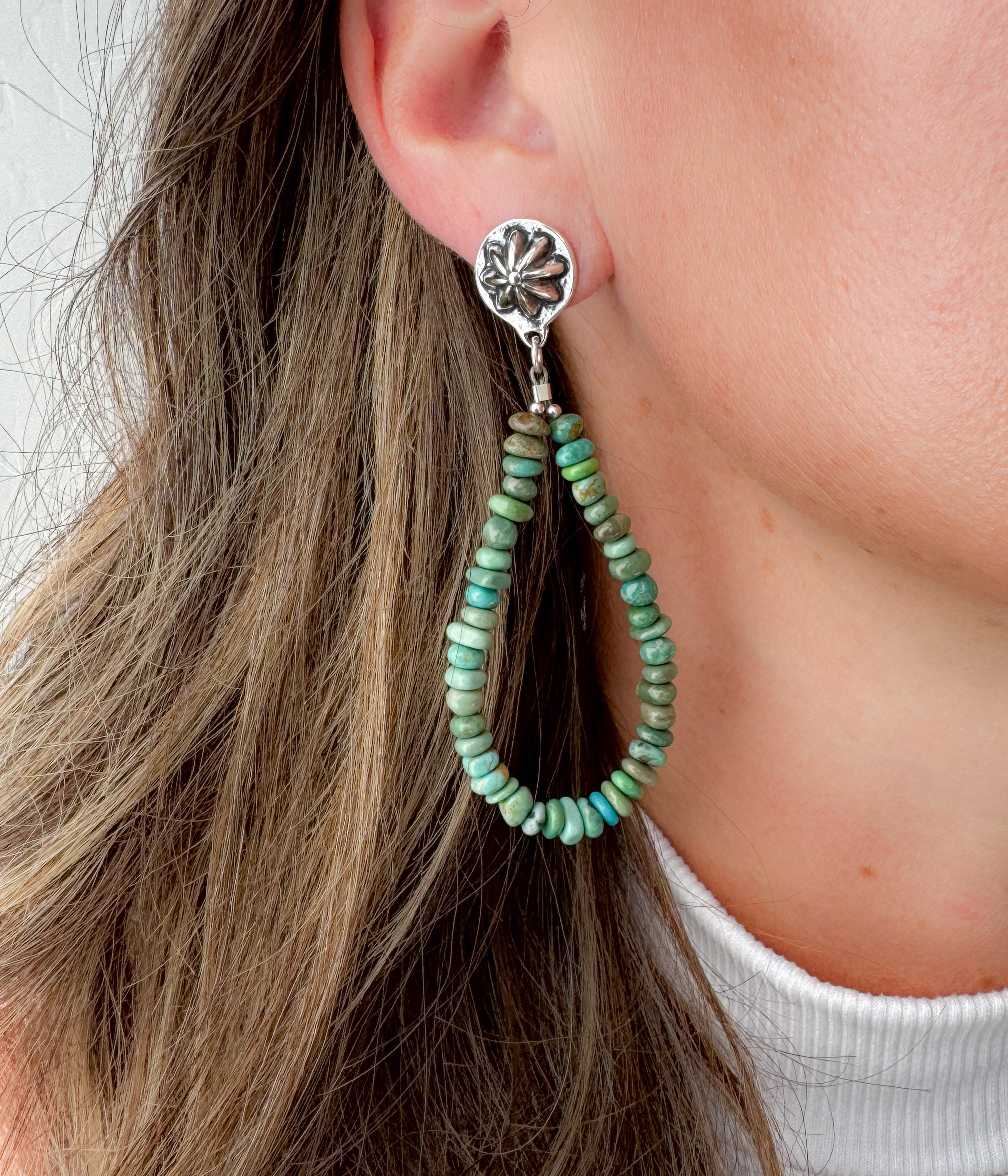 Drops Turquoise Navajo Earrings