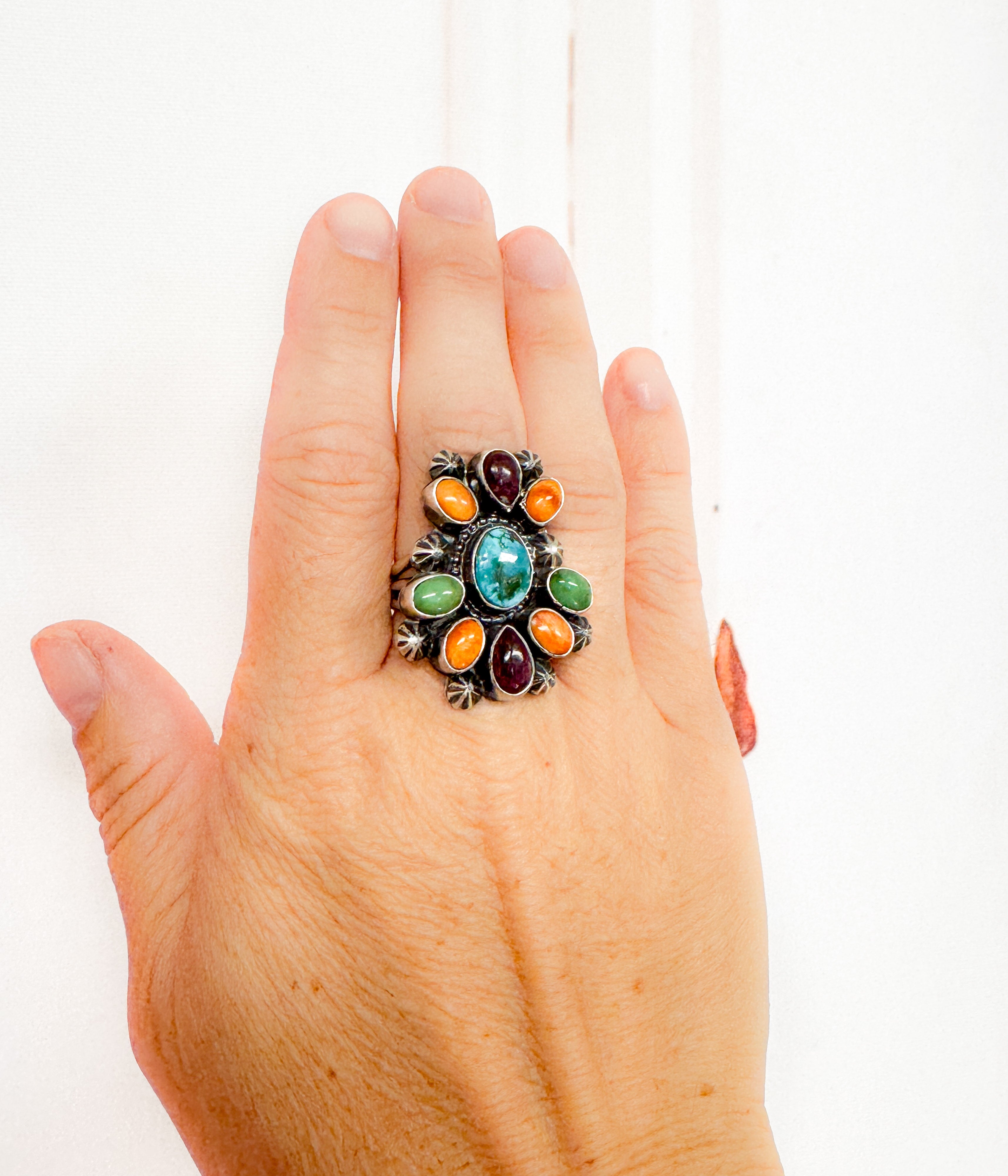 Santa Barbara Multi Stone Ring - Rural Haze