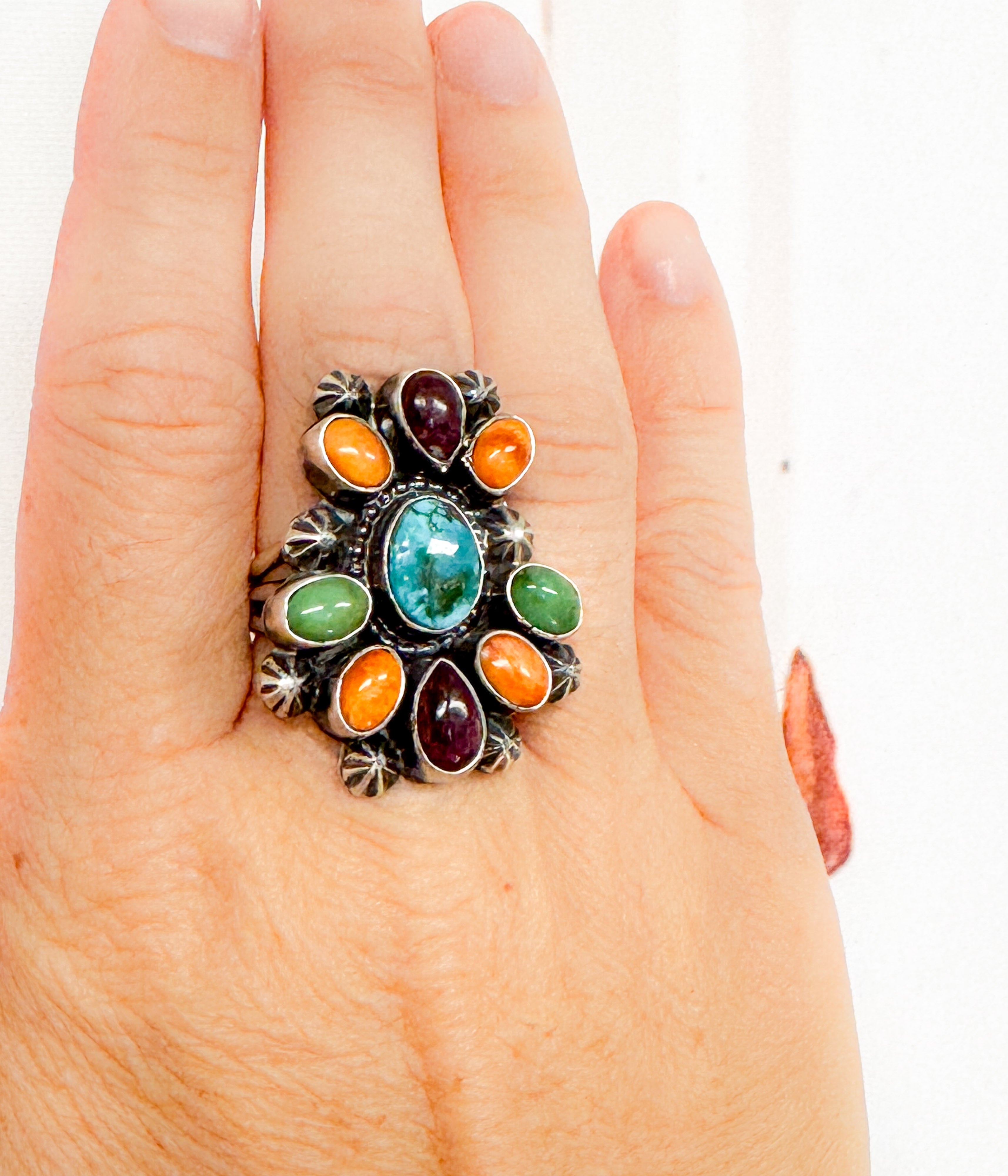 Santa Barbara Multi Stone Ring - Rural Haze