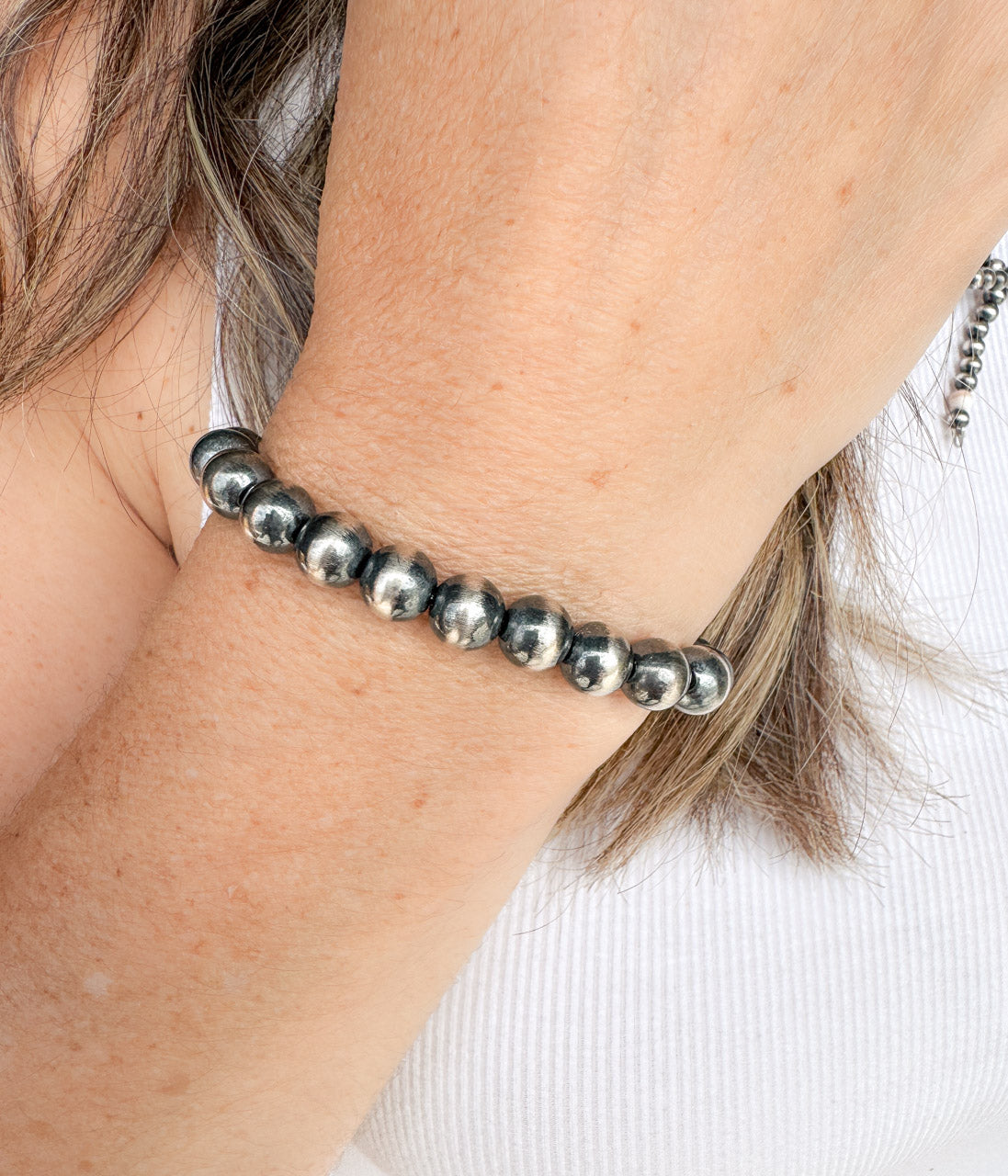 7mm Navajo Pearl Stretch Bracelet