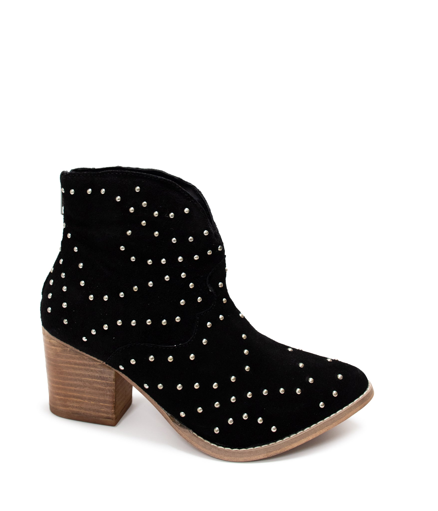 Twilight Studded Heeled Ankle Boot in Black - Rural Haze