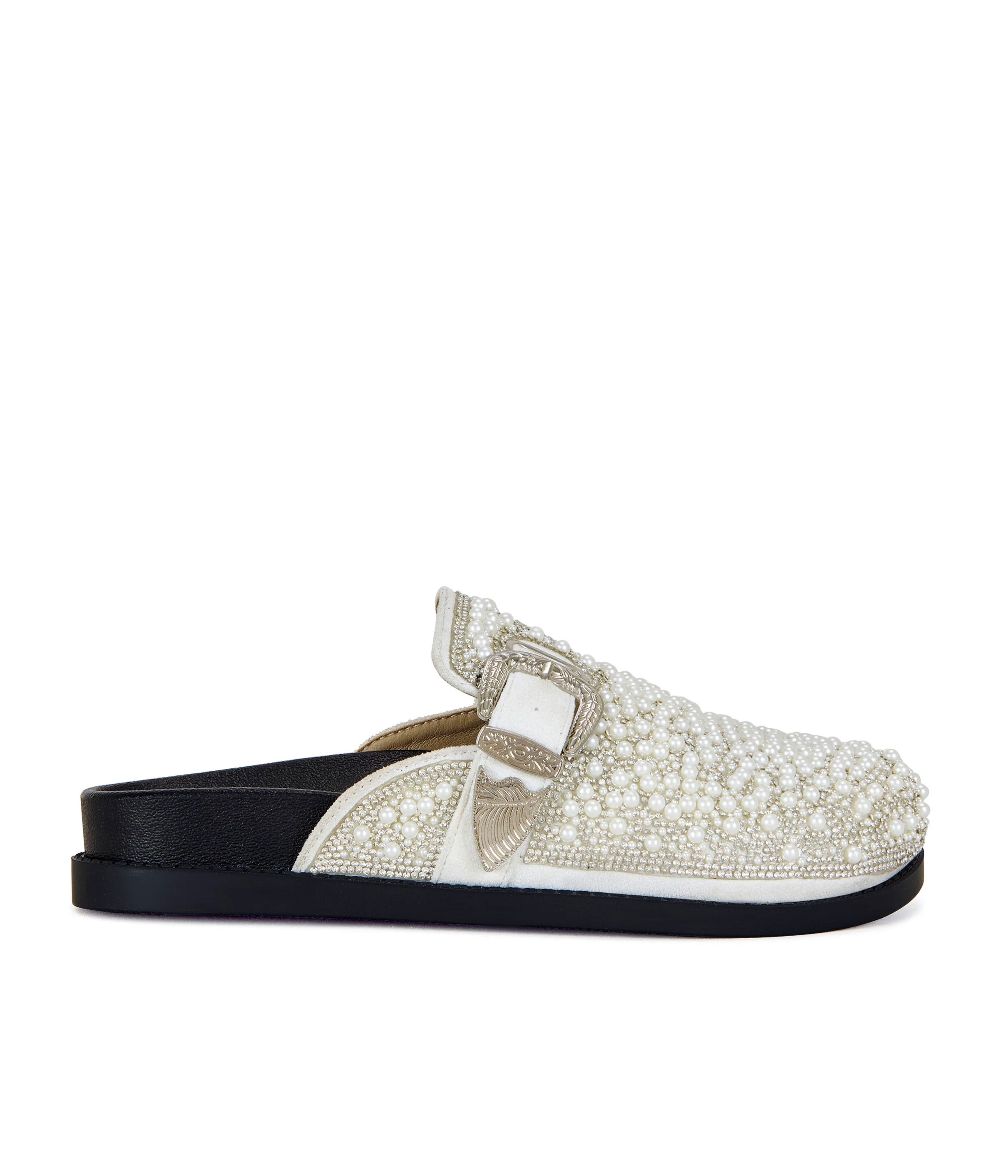 Virgile Mule in Pearl and Rhinestone