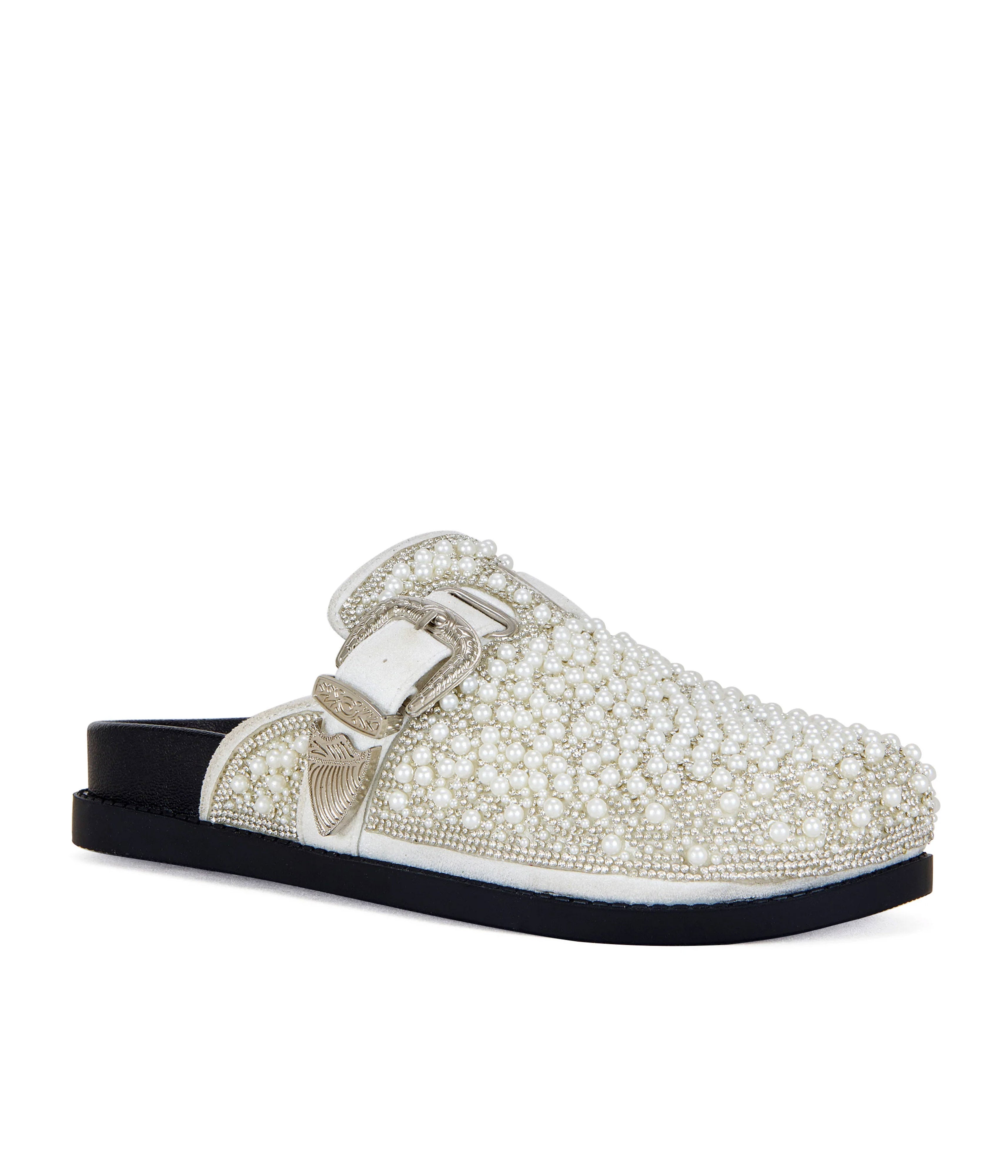 Virgile Mule in Pearl and Rhinestone