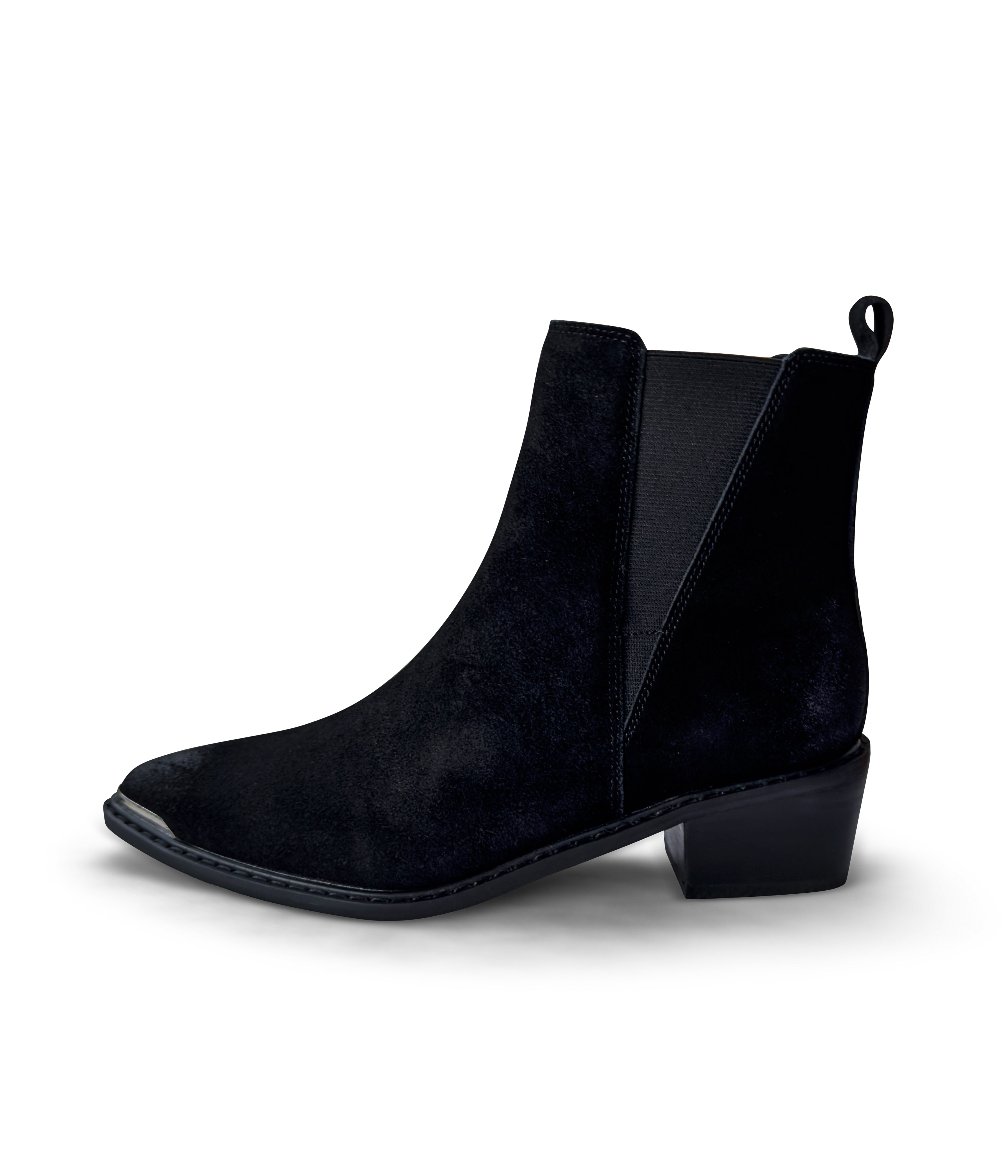 Wylie Suede Ankle Boot in Black - Rural Haze