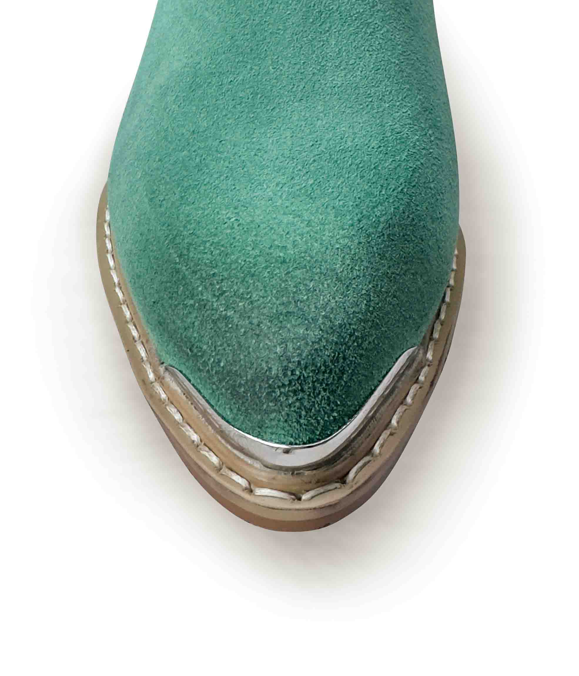 Wylie Suede Ankle Boot in Teal - Rural Haze