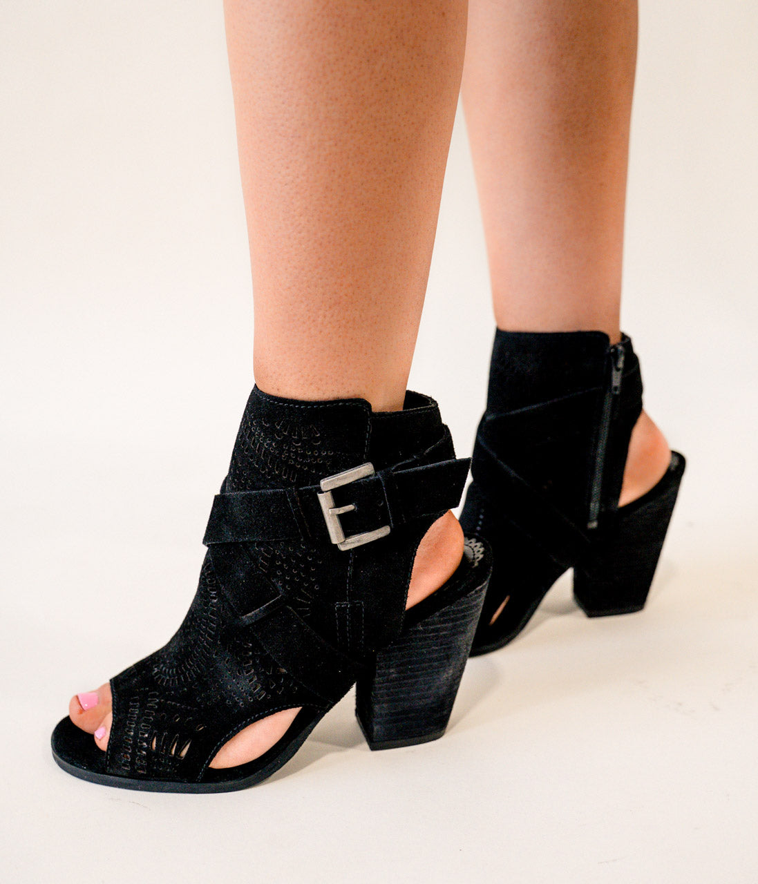 Zuzanna Heeled Sandal in Black - Rural Haze