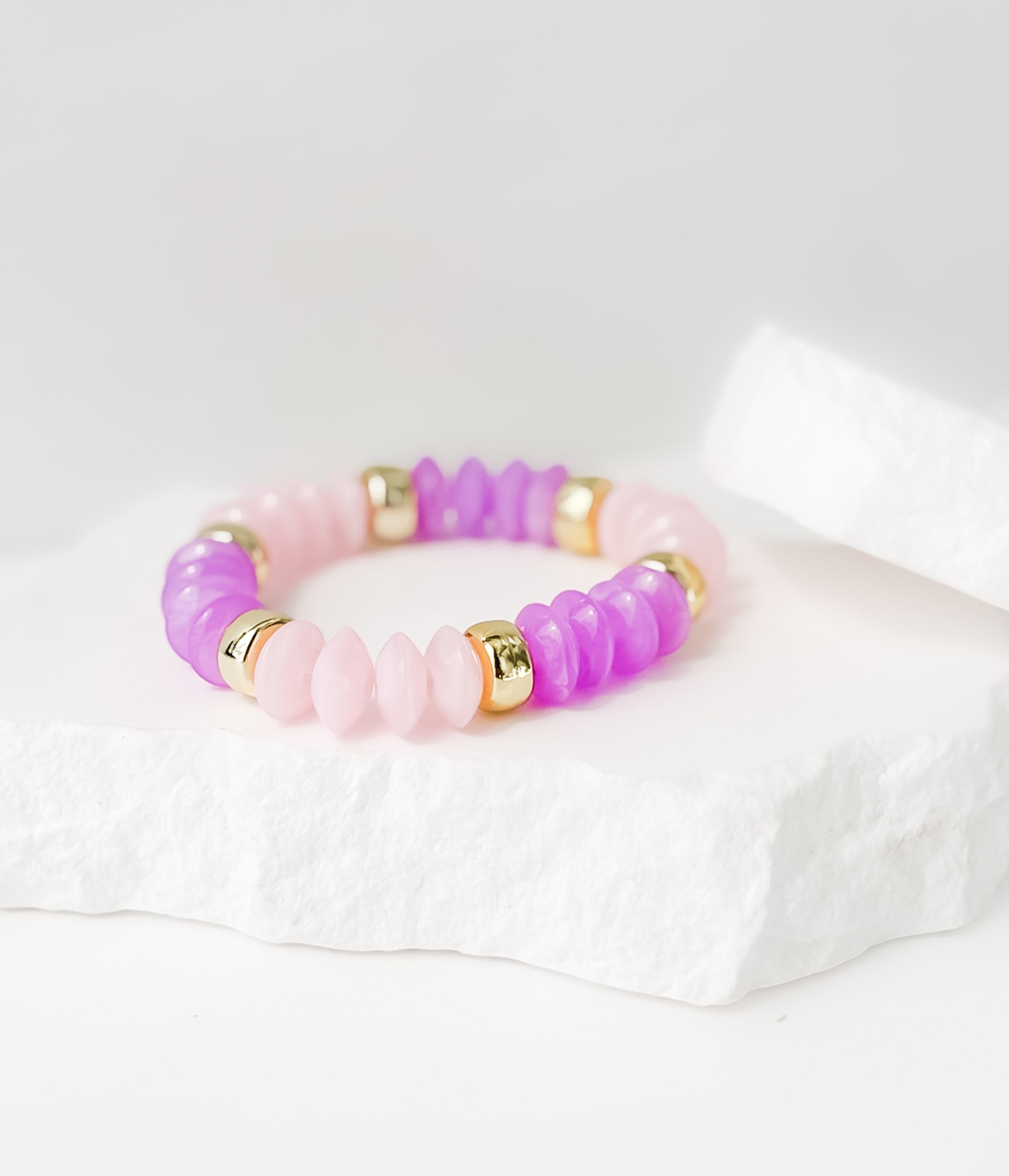 Treasure Jewels Candy Pink Beaded Bracelet